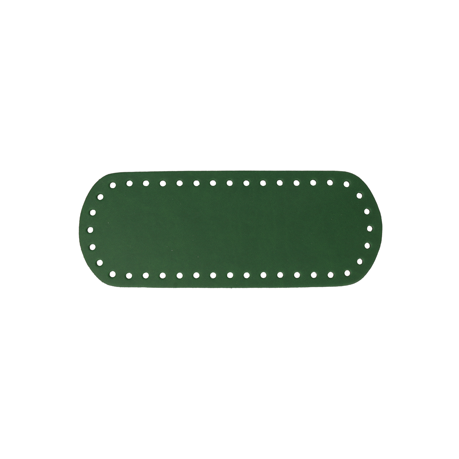 green pu leather bottom bag oval 21x8cm | 1pc