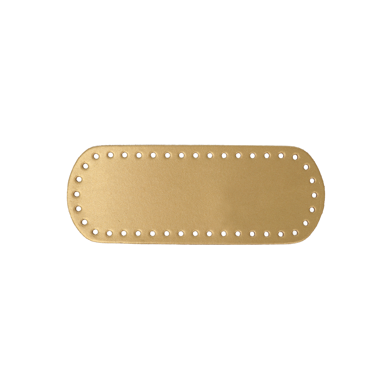 gold pu leather bottom bag oval 21x8cm | 1pc
