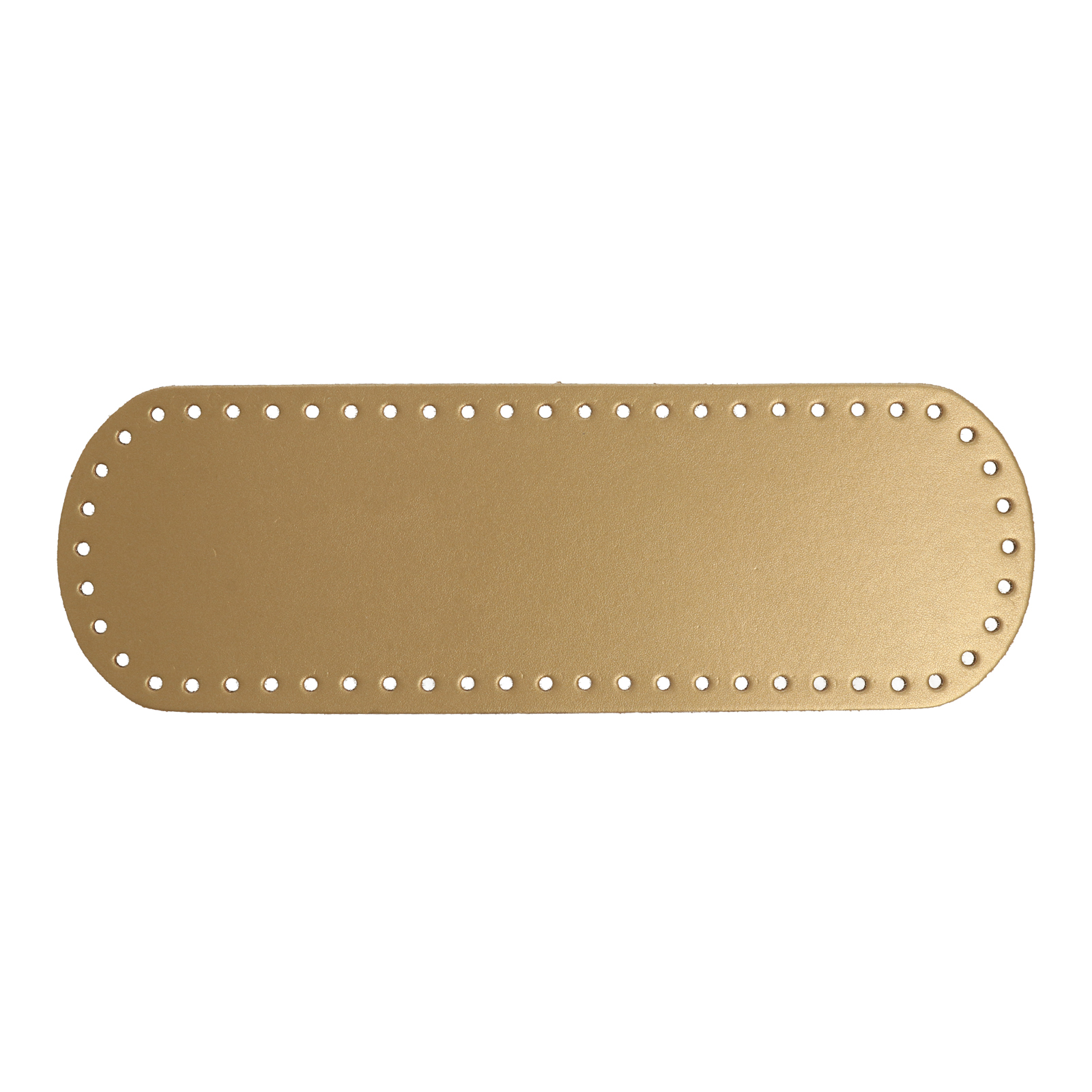gold pu leather bottom bag oval 30x10cm | 1pc