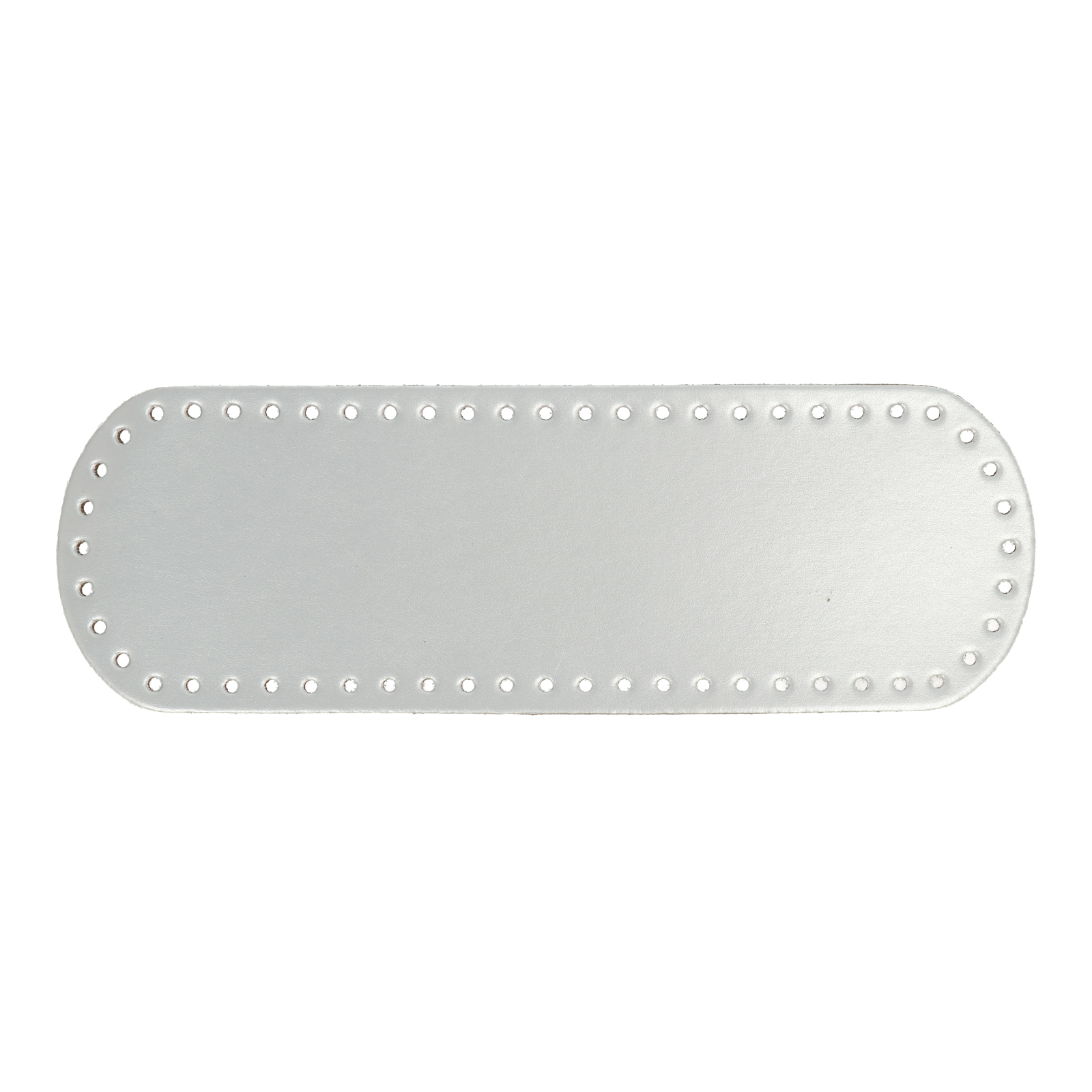 silber pu leather bottom bag oval 30x10cm | 1pc