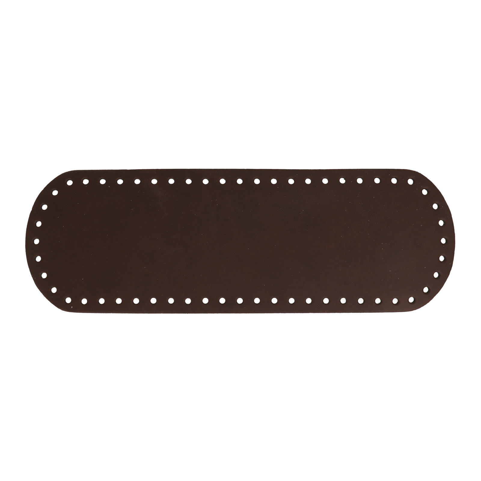 brown pu leather bottom bag oval 30x10cm | 1pc