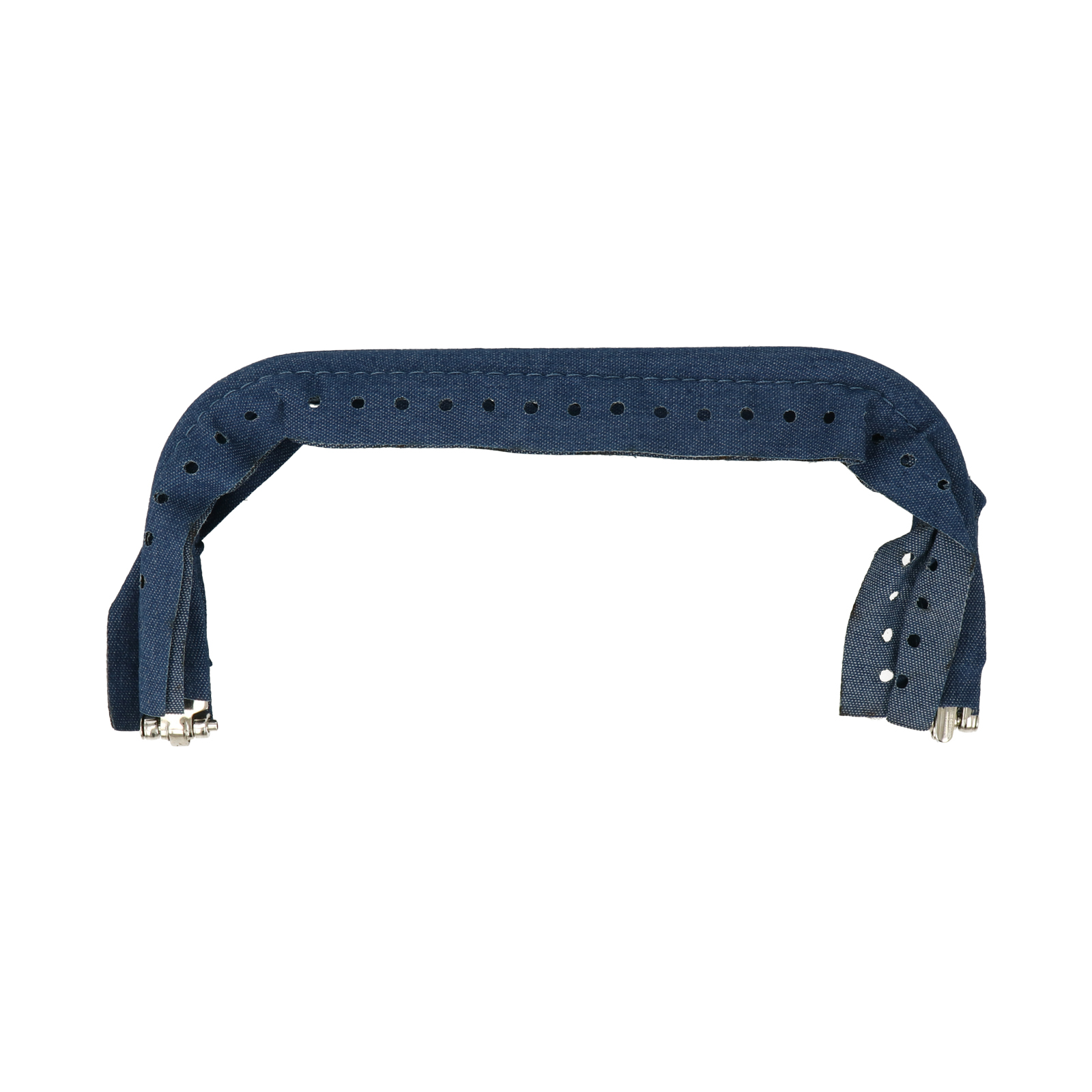 clutch bag spring closure with blue denim 20x9cm | 1pc
