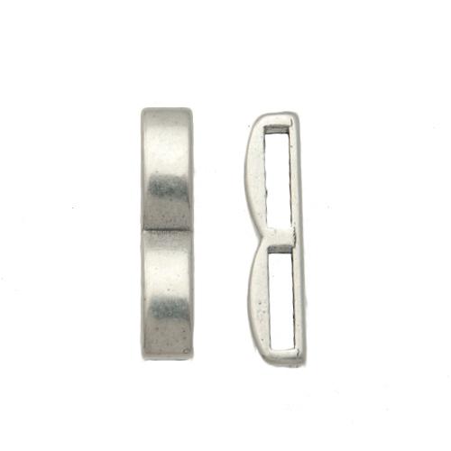 antique silver plated 2 hole bead 25x5mm | 1pc