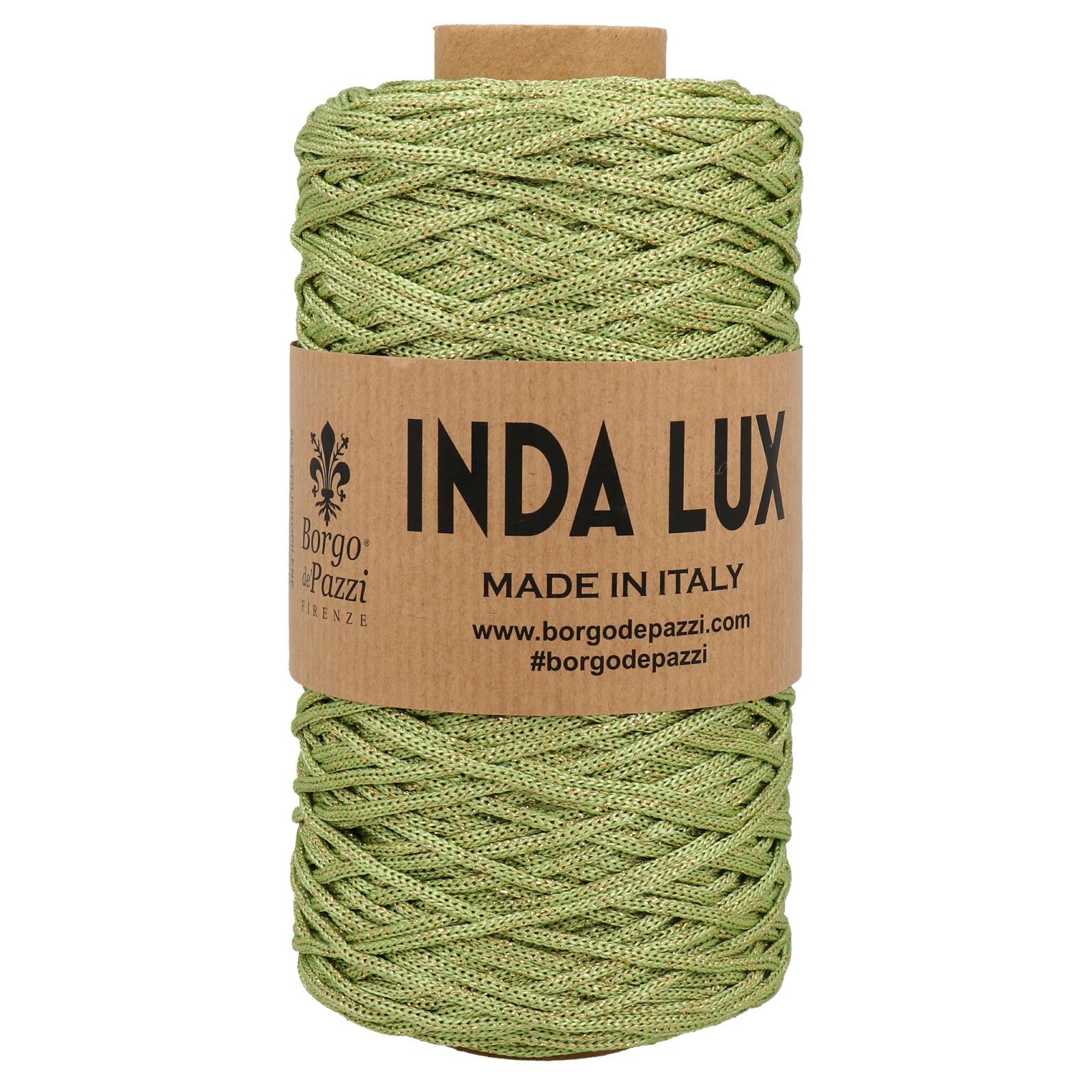 borgo de' pazzi inda lux - lime/gold (21) - 250gr (250mt) | 1pc