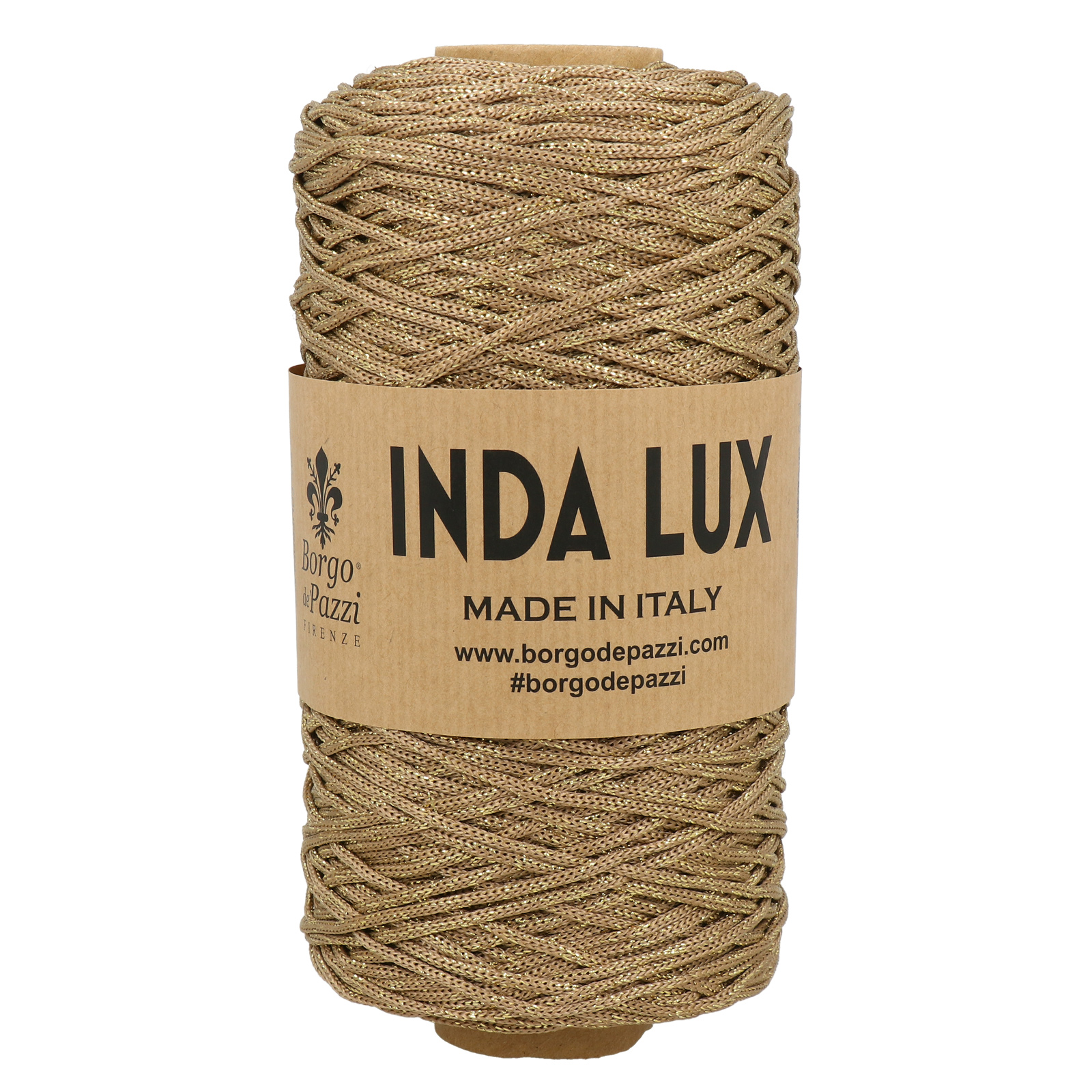 borgo de' pazzi inda lux - beige/gold (03) - 250gr (250mt) | 1pc