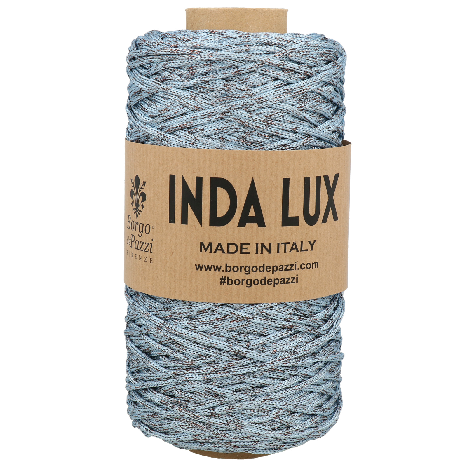 borgo de' pazzi inda lux - light blue/copper (29) - 250gr (250mt) | 1pc