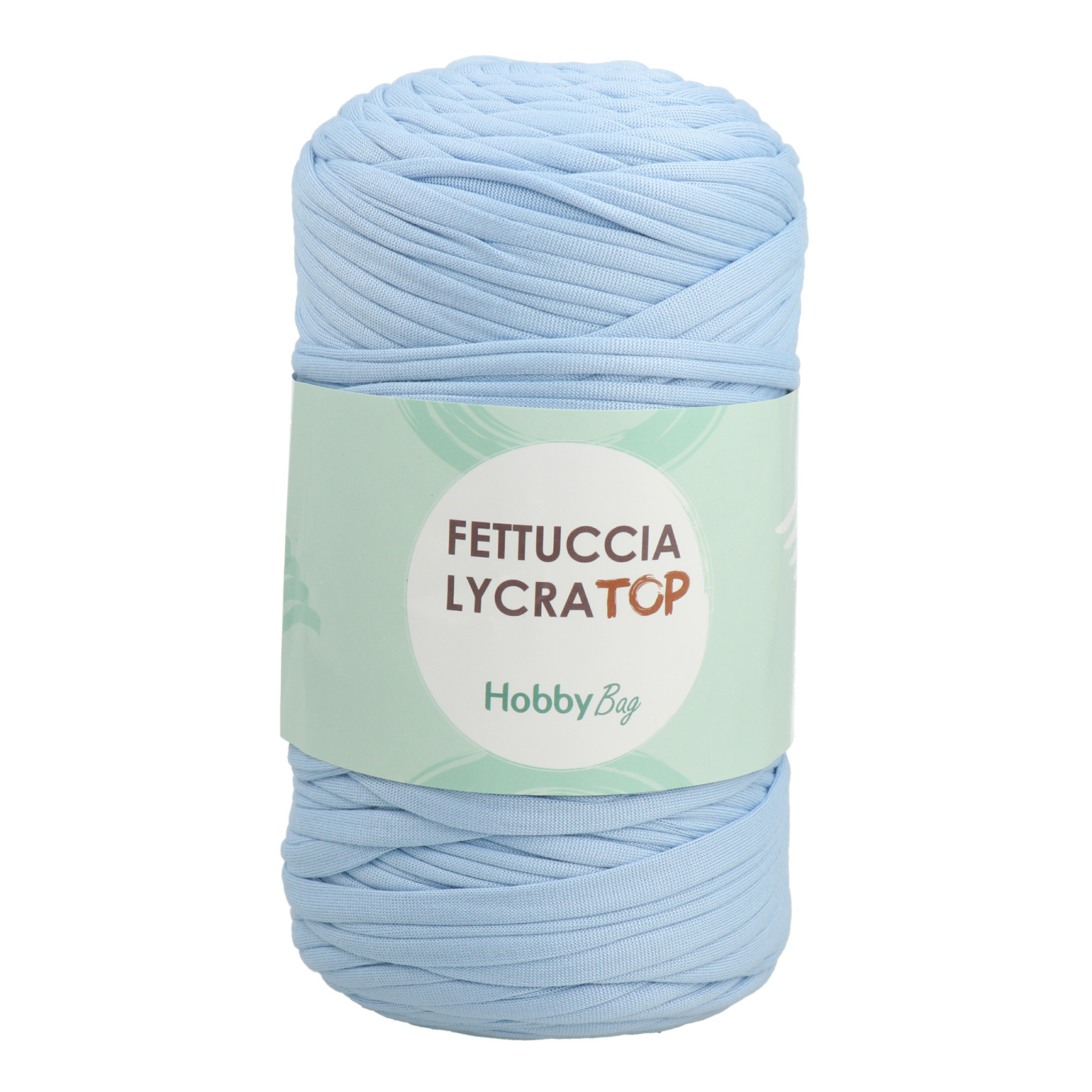 hobbybag t-shirt yarn fettuccia lycra top - baby blue (15) - 400gr (105mt) | 1pc