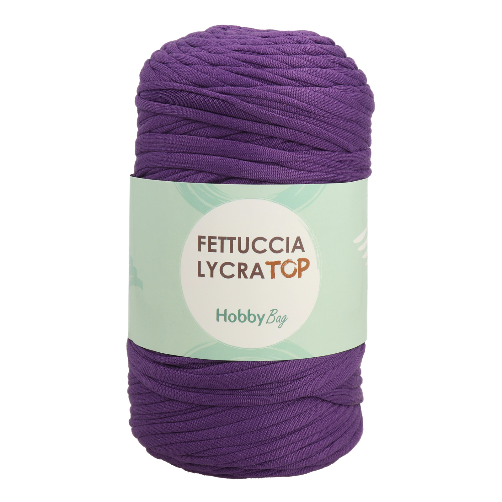 hobbybag t-shirt yarn fettuccia lycra top - purple (3) - 400gr (105mt) | 1pc