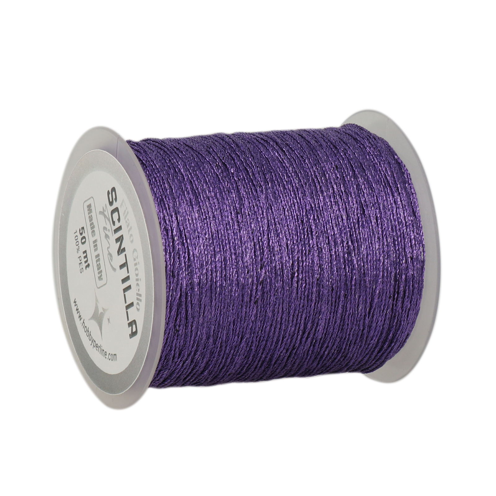 crochet jewel thread scintilla fine - purple - 50mt | 1pc