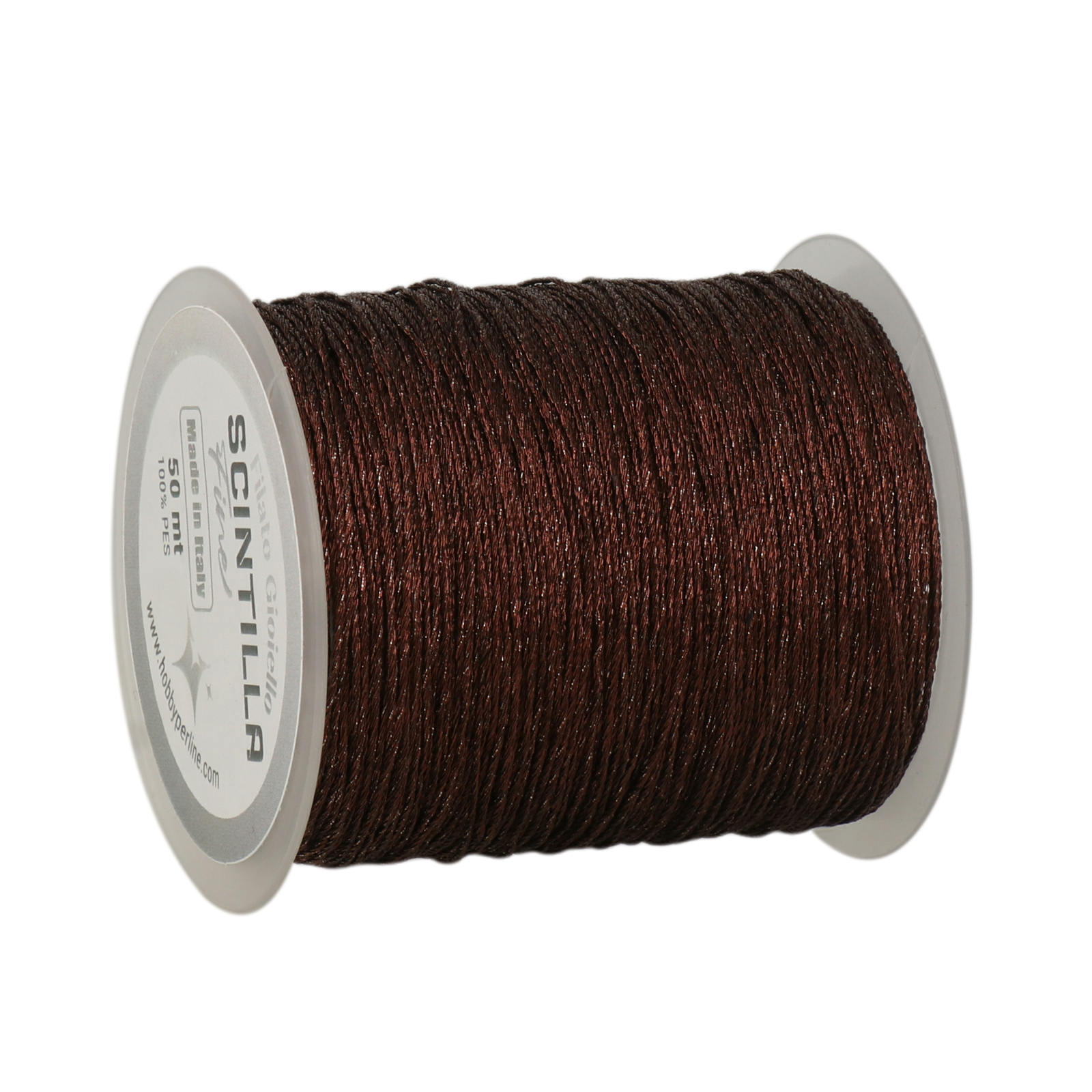 crochet jewel thread scintilla fine - chocolat - 50mt | 1pc