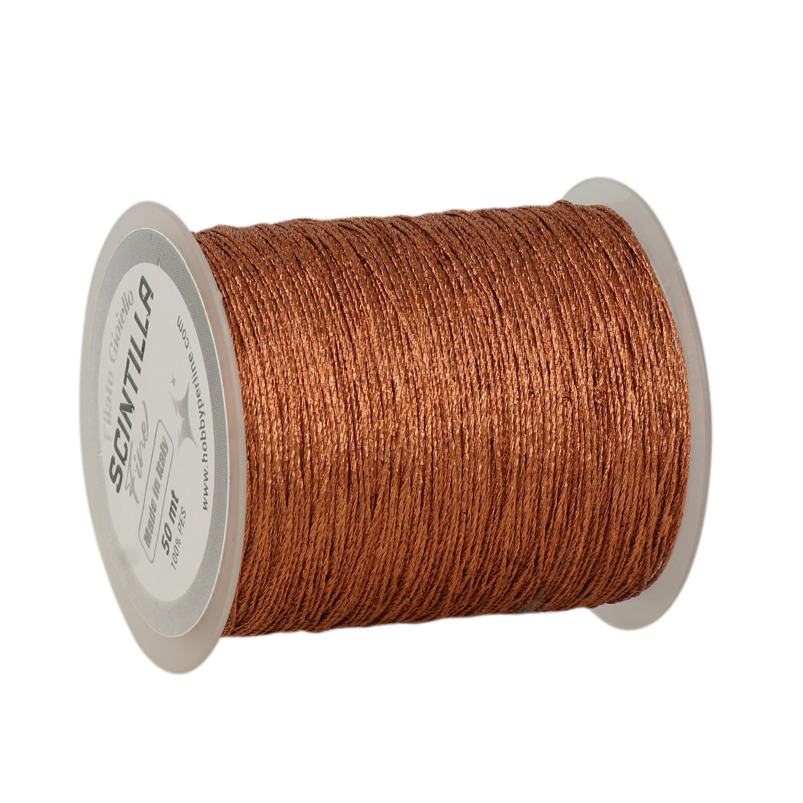 crochet jewel thread scintilla fine - copper - 50mt | 1pc