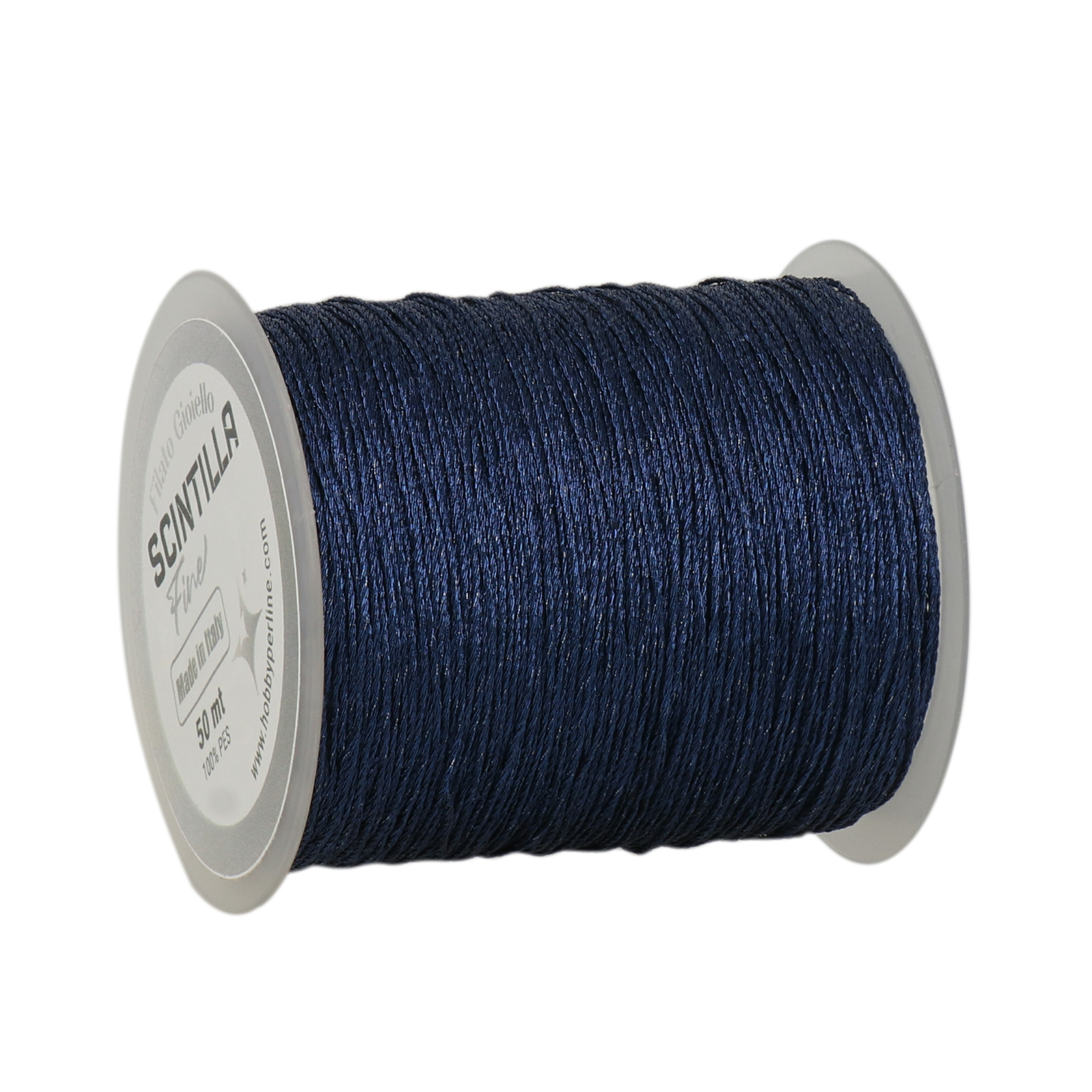 crochet jewel thread scintilla fine - navy - 50mt | 1pc