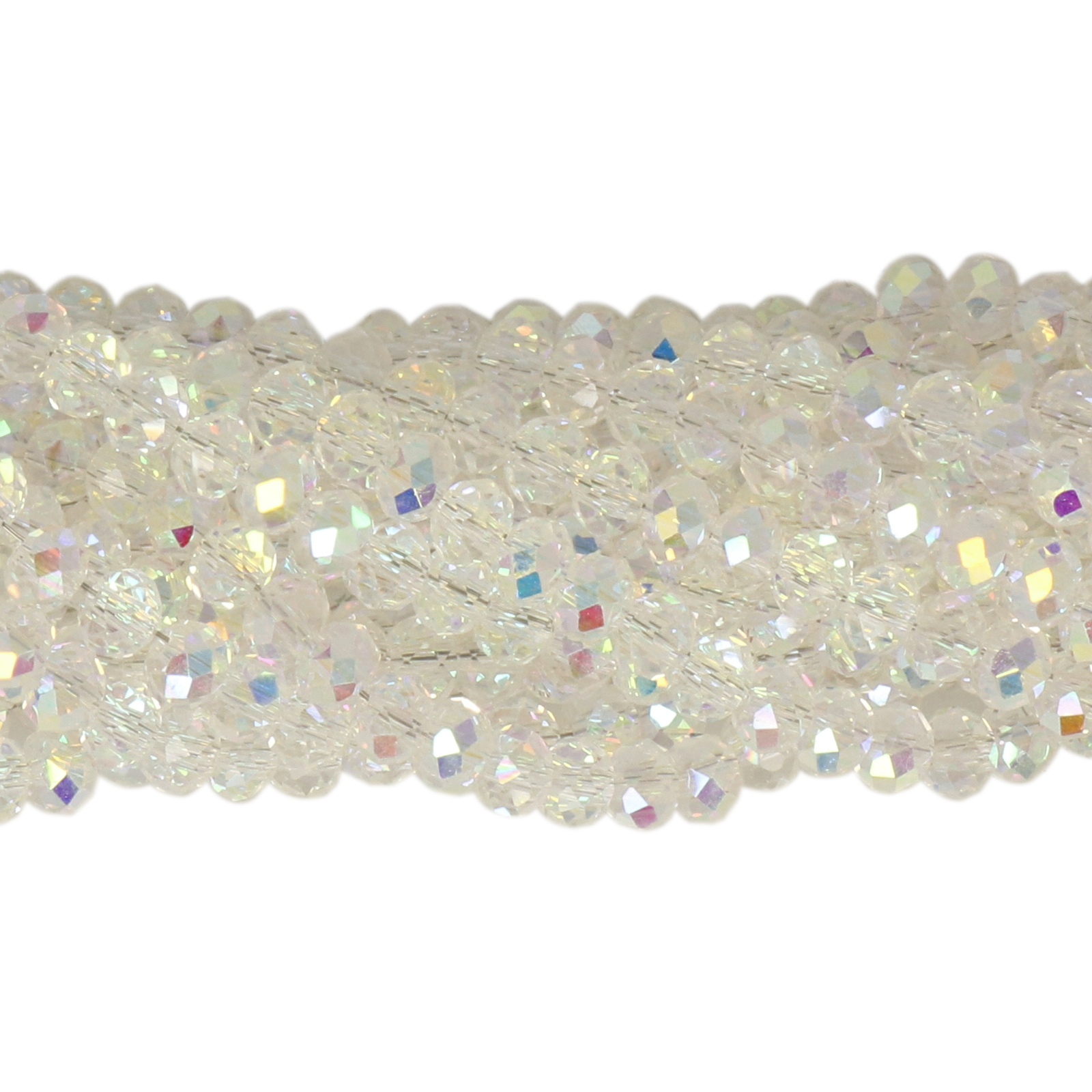crystal ab premium chinese crystal faceted roundelle 4x3mm | strand 145pc aprox