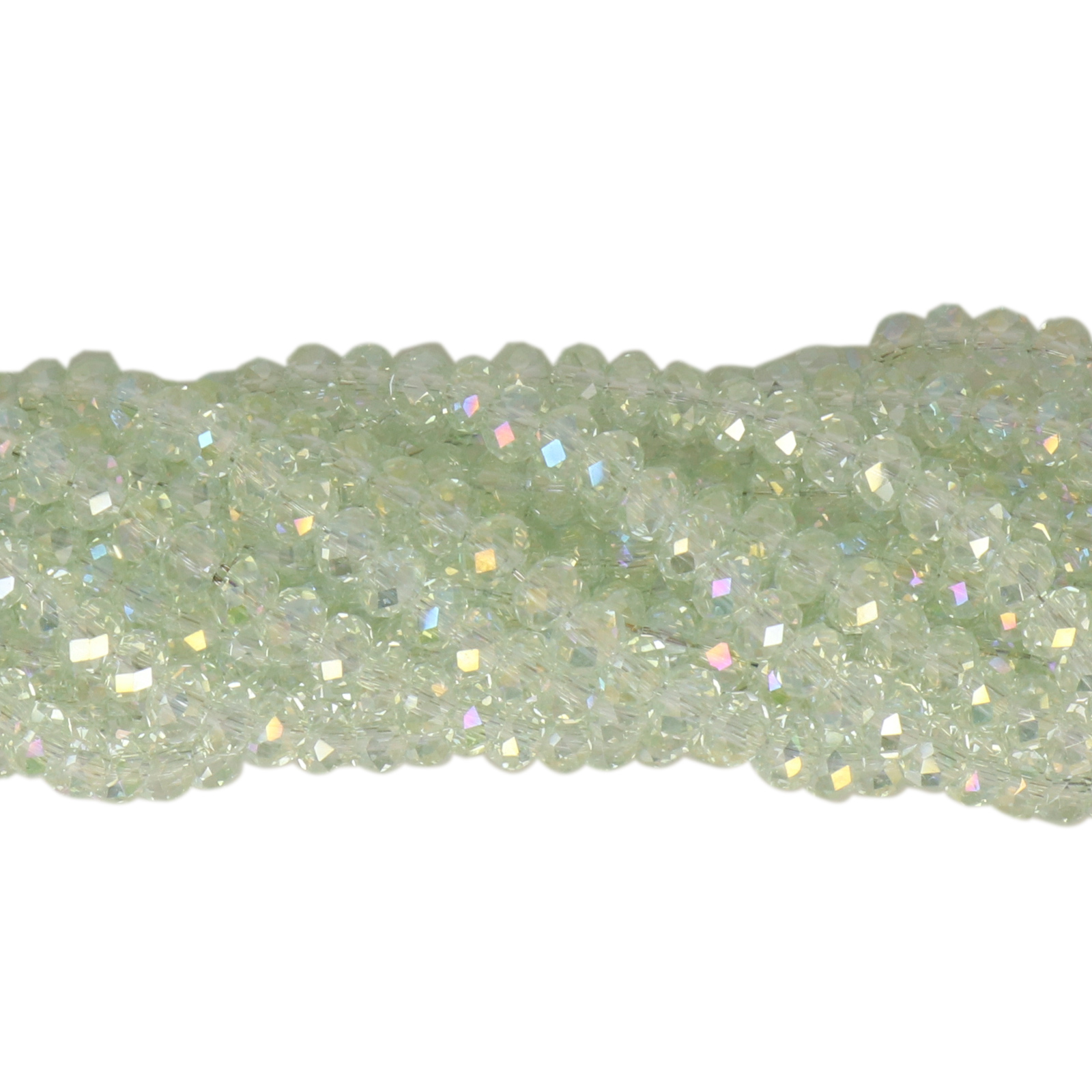 freeze mint ab premium chinese crystal faceted roundelle 4x3mm | strand 145pc aprox