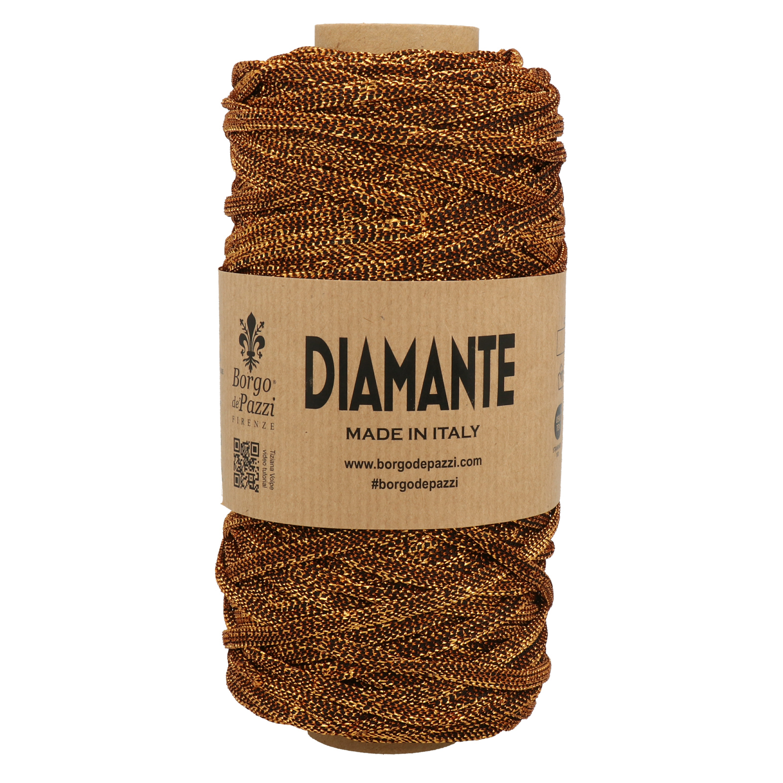 borgo de' pazzi diamante - copper with brown base (3) - 150gr (90mt) | 1pc