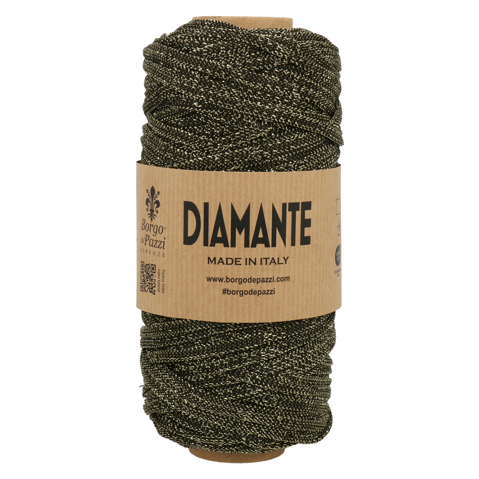 borgo de' pazzi diamante - gold with black base (19) - 150gr (90mt) | 1pc