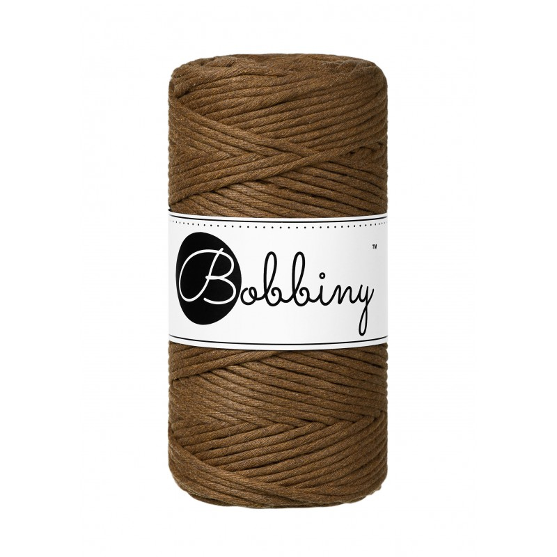bobbiny regular macramé cord - nut brown 3mm - 100mt | 1st
