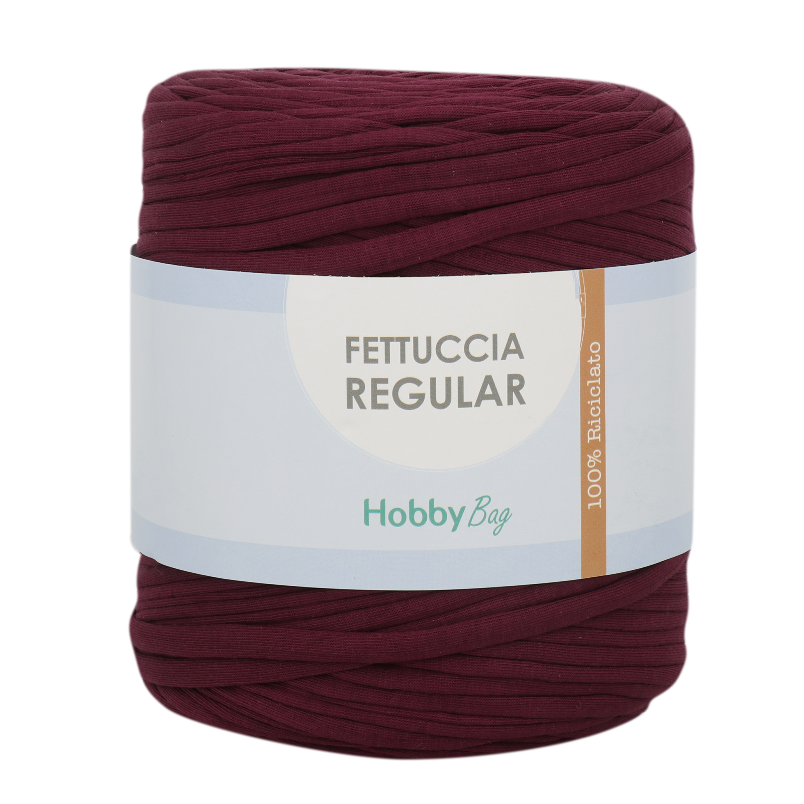 hobbybag t-shirt yarn fettuccia regular - syrah - 700-900gr aprox (110-130mt) | 1pc