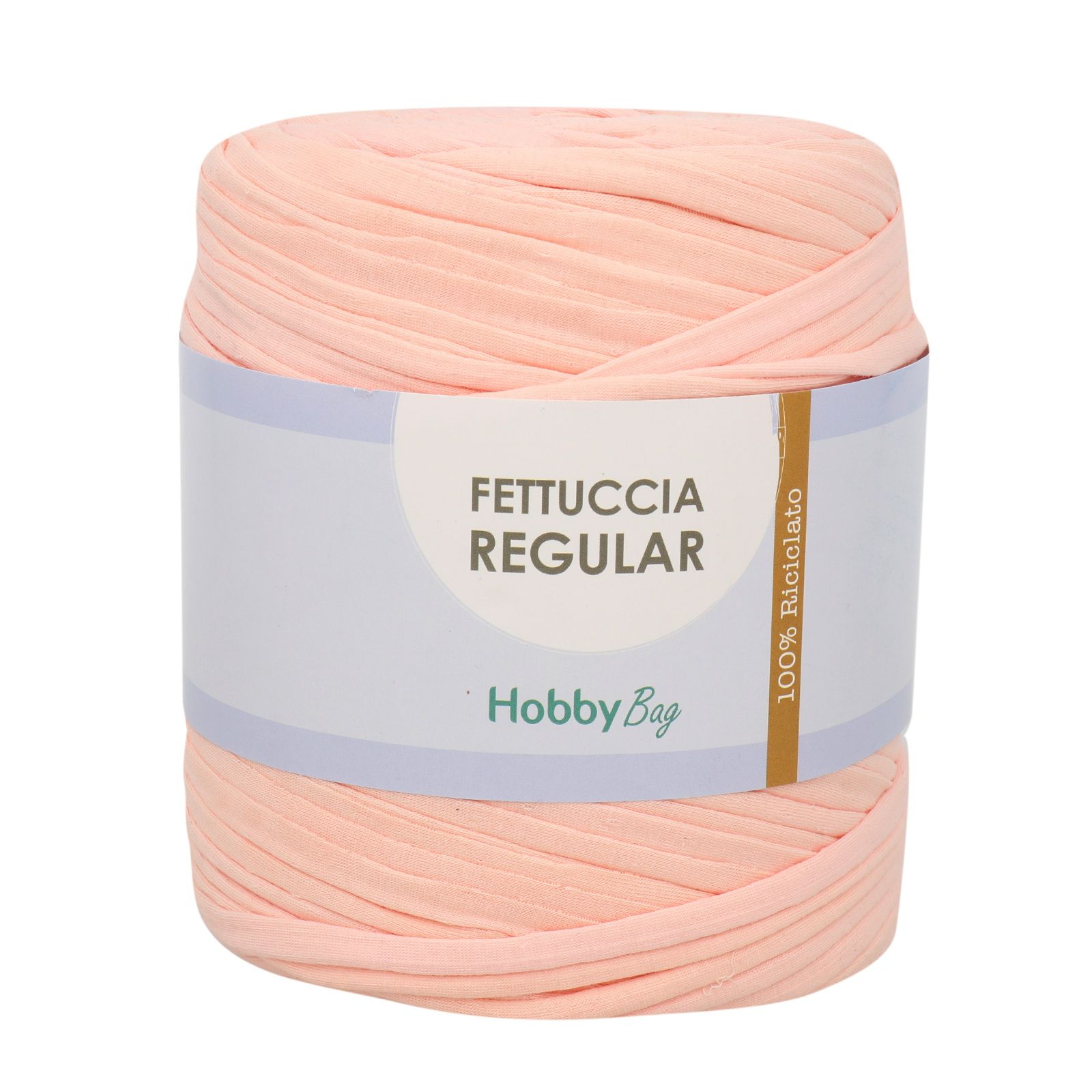hobbybag t-shirt yarn fettuccia regular - sweet pink - 700-900gr aprox (110-130mt) | 1pc