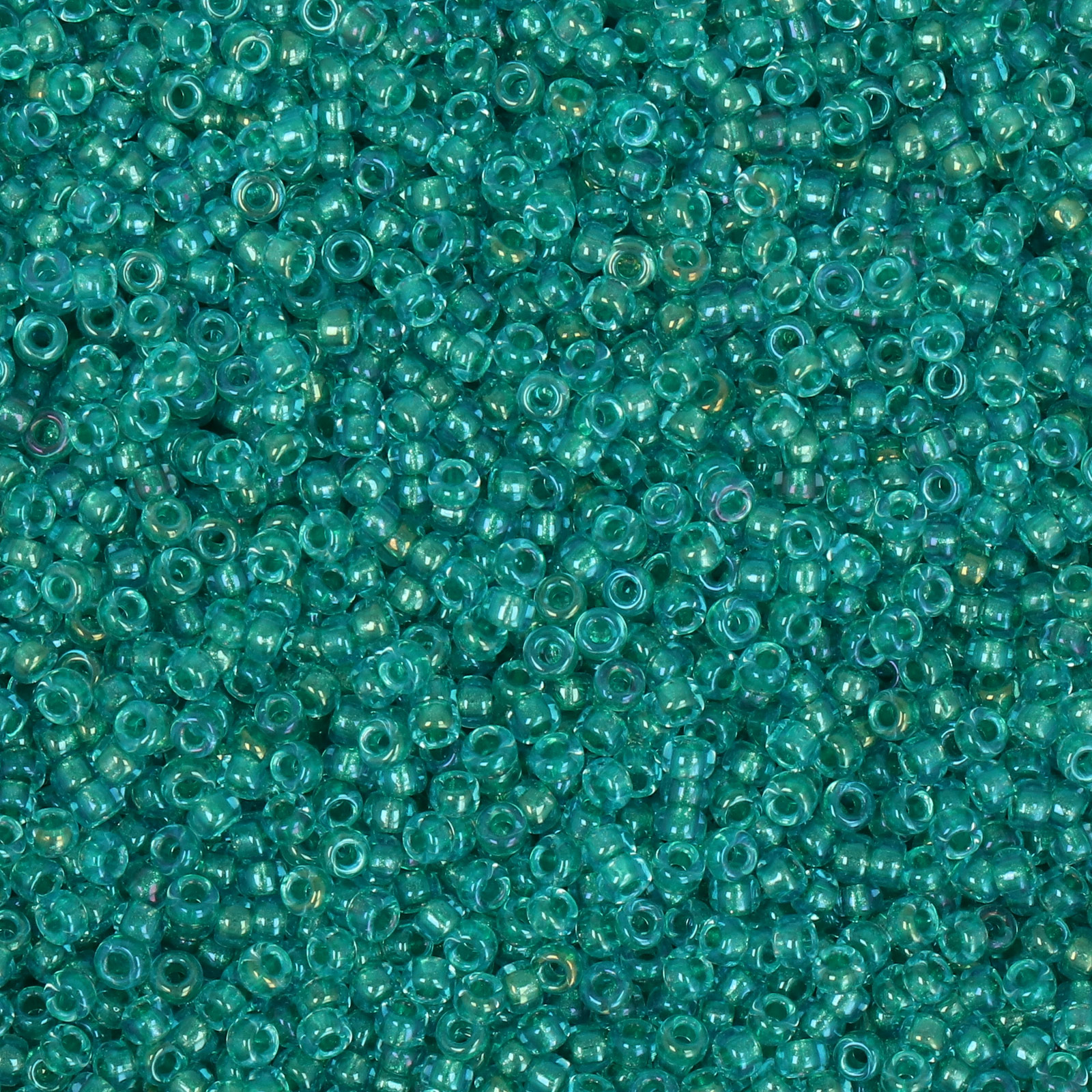 miyuki rocailles 11/0 - fancy lined teal green (3742) | 10gr