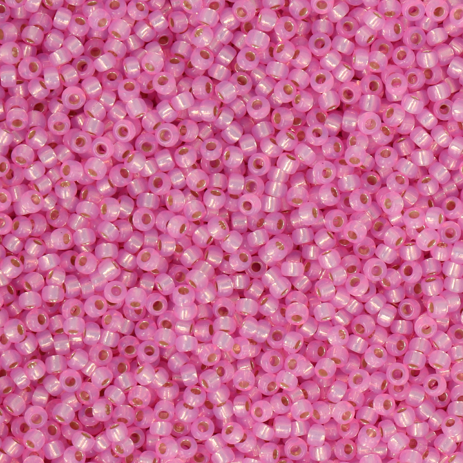 miyuki rocailles 11/0 - silver-lined dyed hot pink alabaster (644) | 10gr