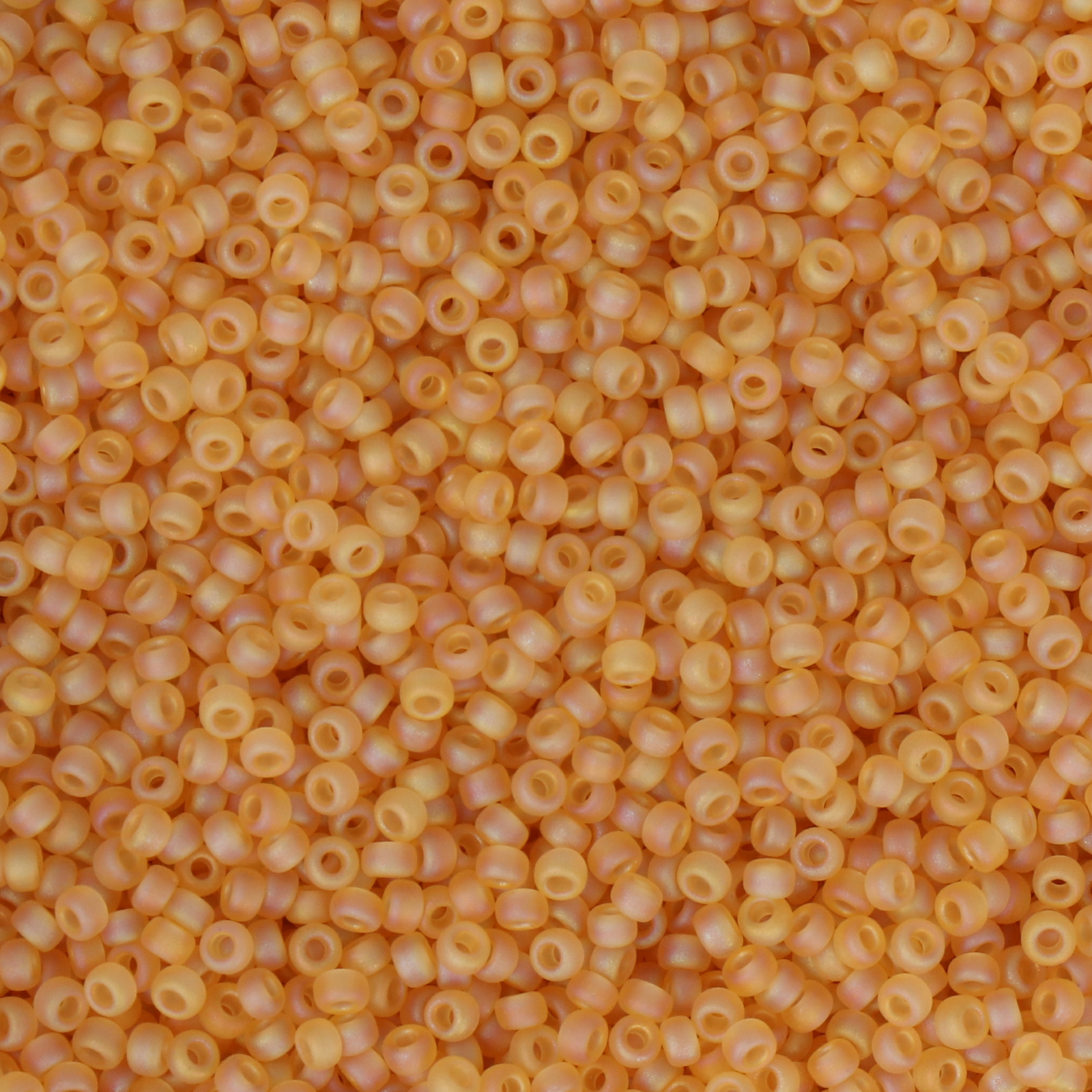 miyuki rocailles 11/0 - matte transparent light topaz ab (132fr) | 10gr