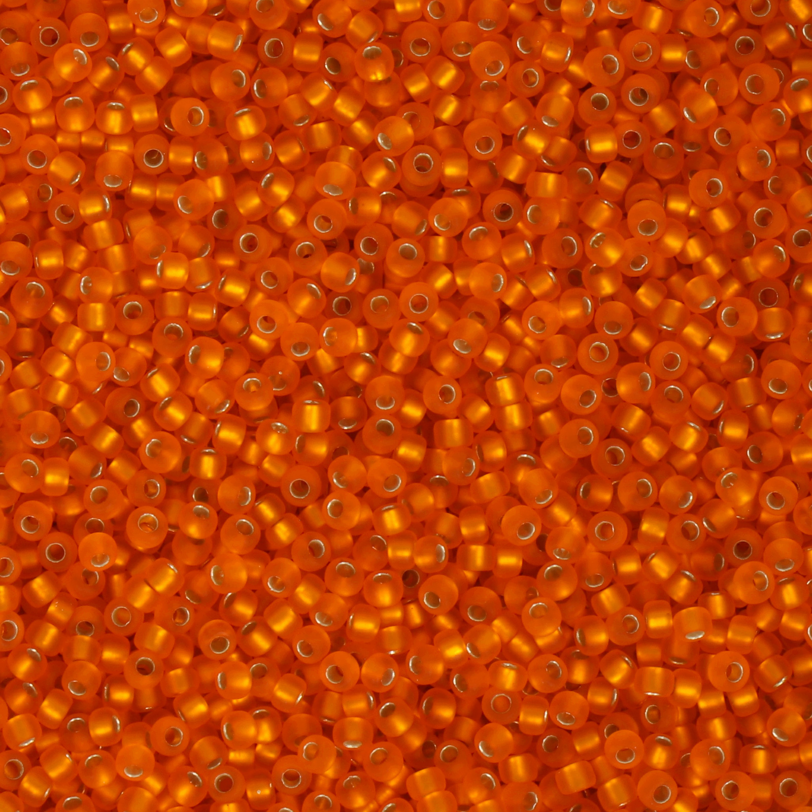 miyuki rocailles 11/0 - matte silver-lined orange (8f) | 10gr