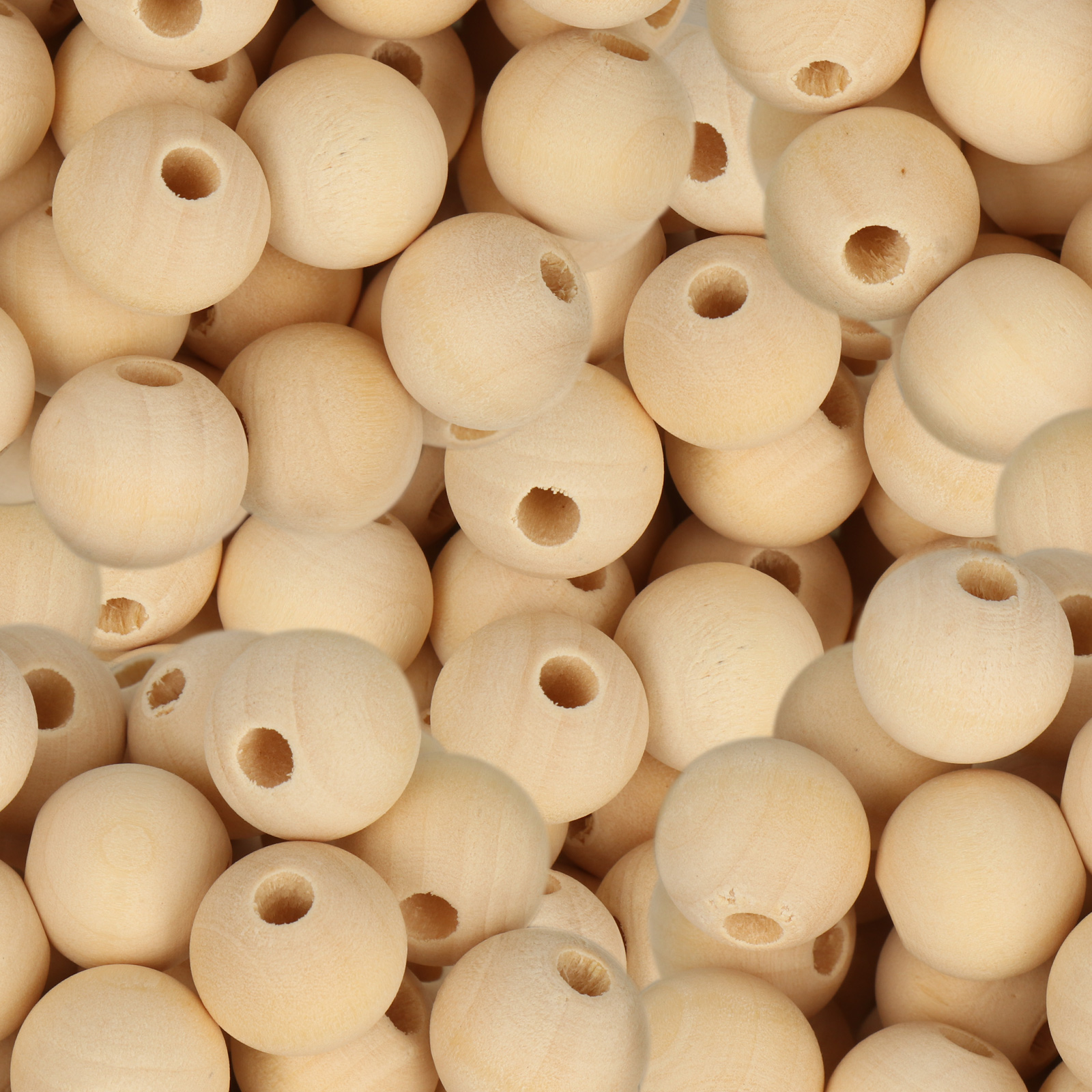 rohes holz runde perle 16mm | 30st
