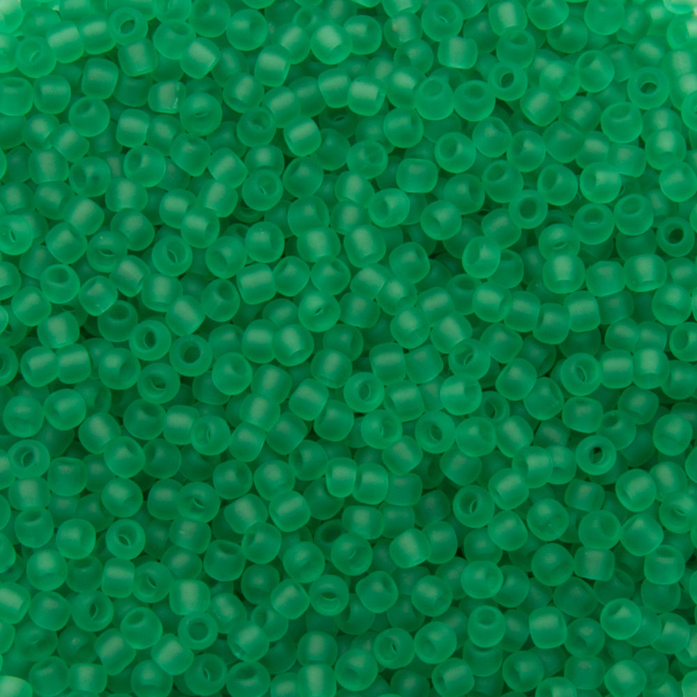 rocaille toho seed beads 11/0 transparent frosted dark peridot (72f) | 10gr
