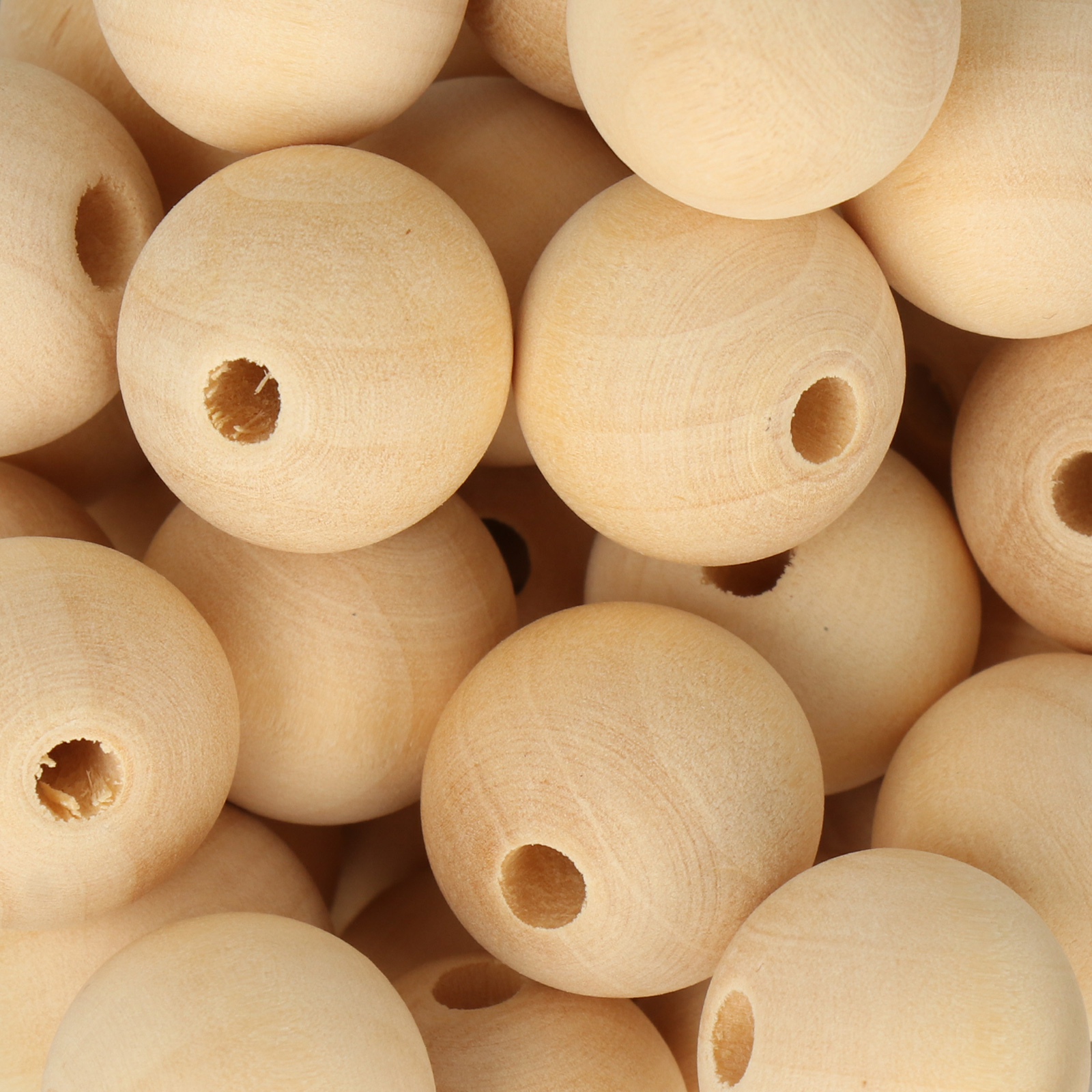 rohes holz runde perle 20mm | 20st