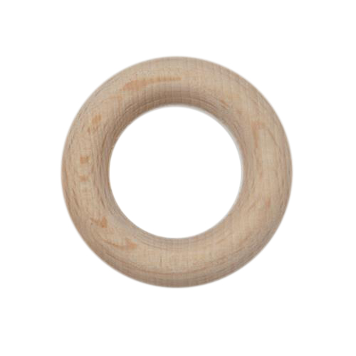 unfinished wood ring beads 43mm | 4pc