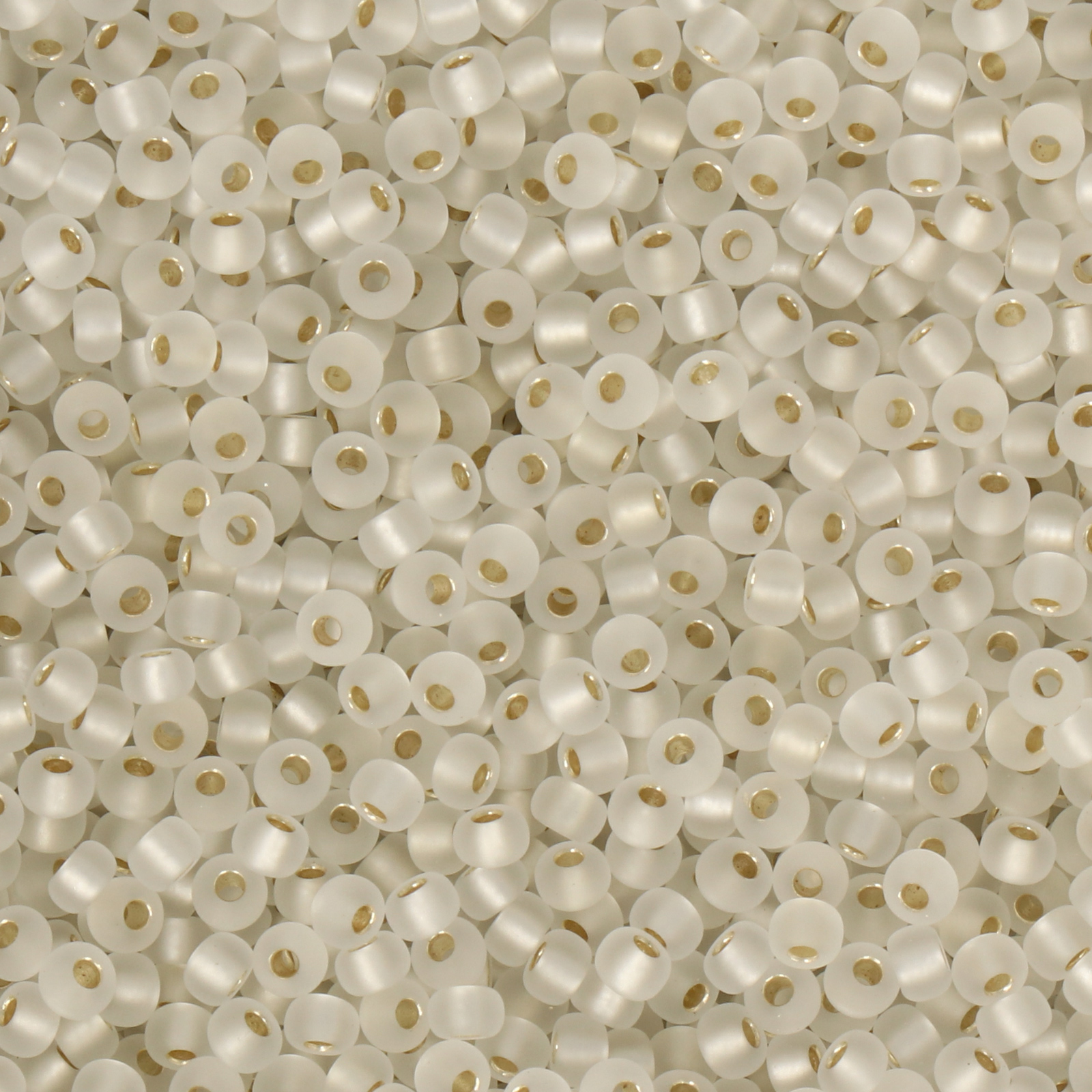 miyuki rocailles 8/0 - matte silver-lined crystal (1f) | 10gr