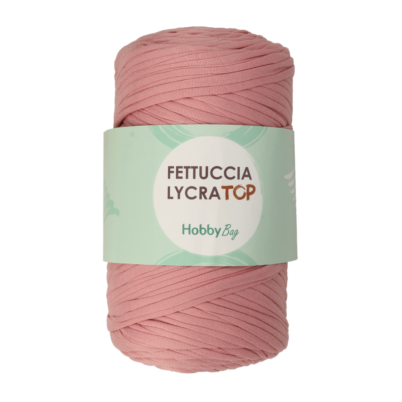 hobbybag t-shirt yarn fettuccia lycra top - dusty rose (46) - 400gr (105mt) | 1pc