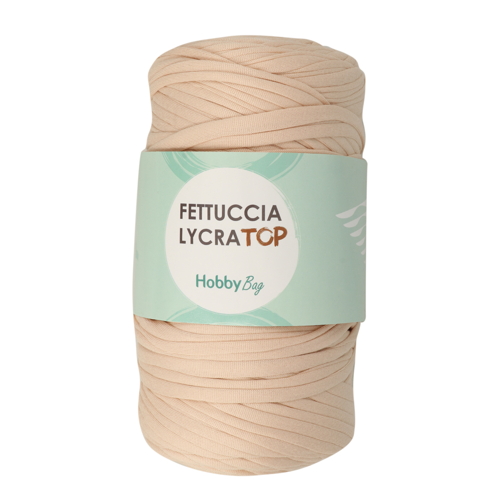 hobbybag t-shirt yarn fettuccia lycra top - ecrù (24) - 400gr (105mt) | 1st
