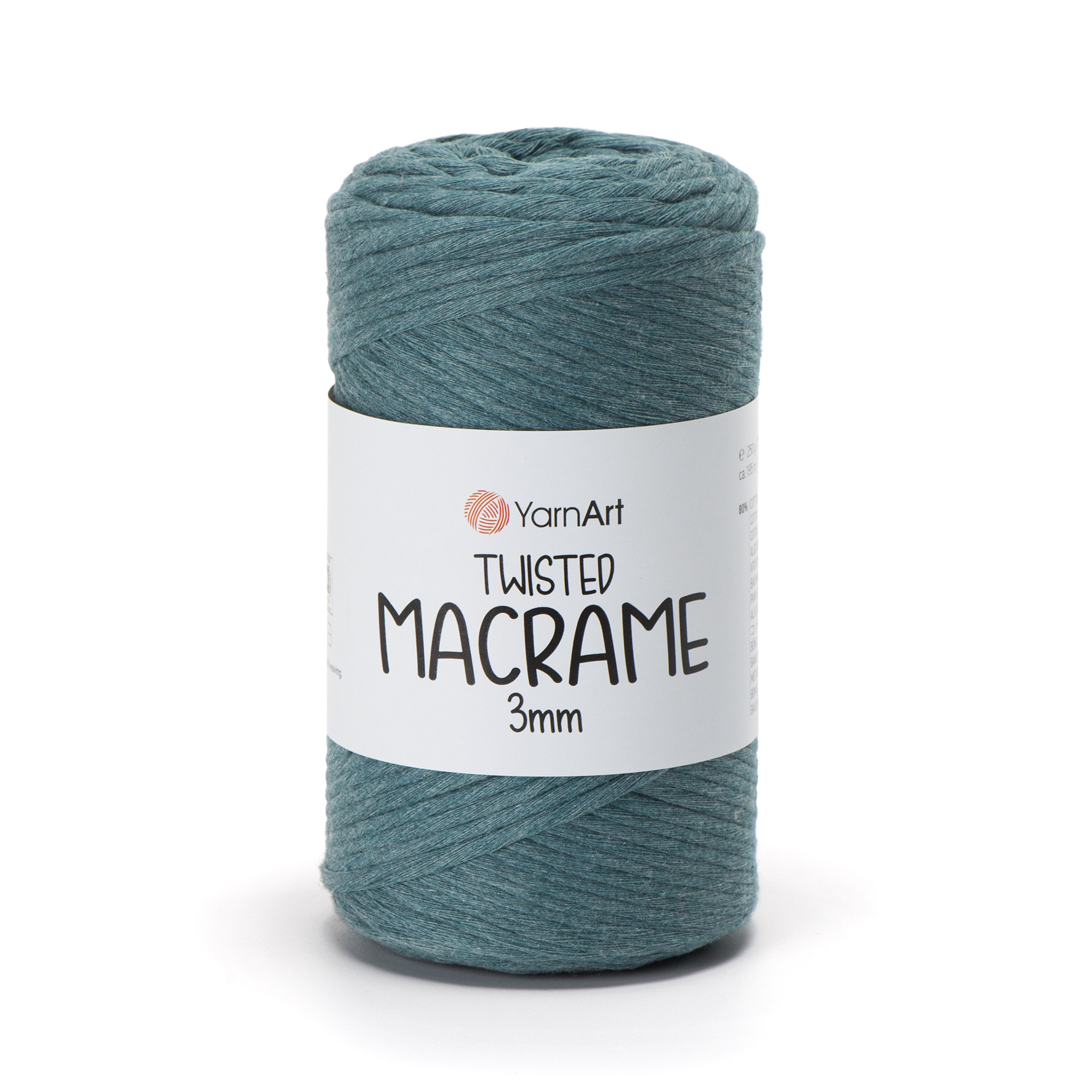 yarnart twisted macramè 3mm - puderblau (795) - 250gr (195mt) | 1st