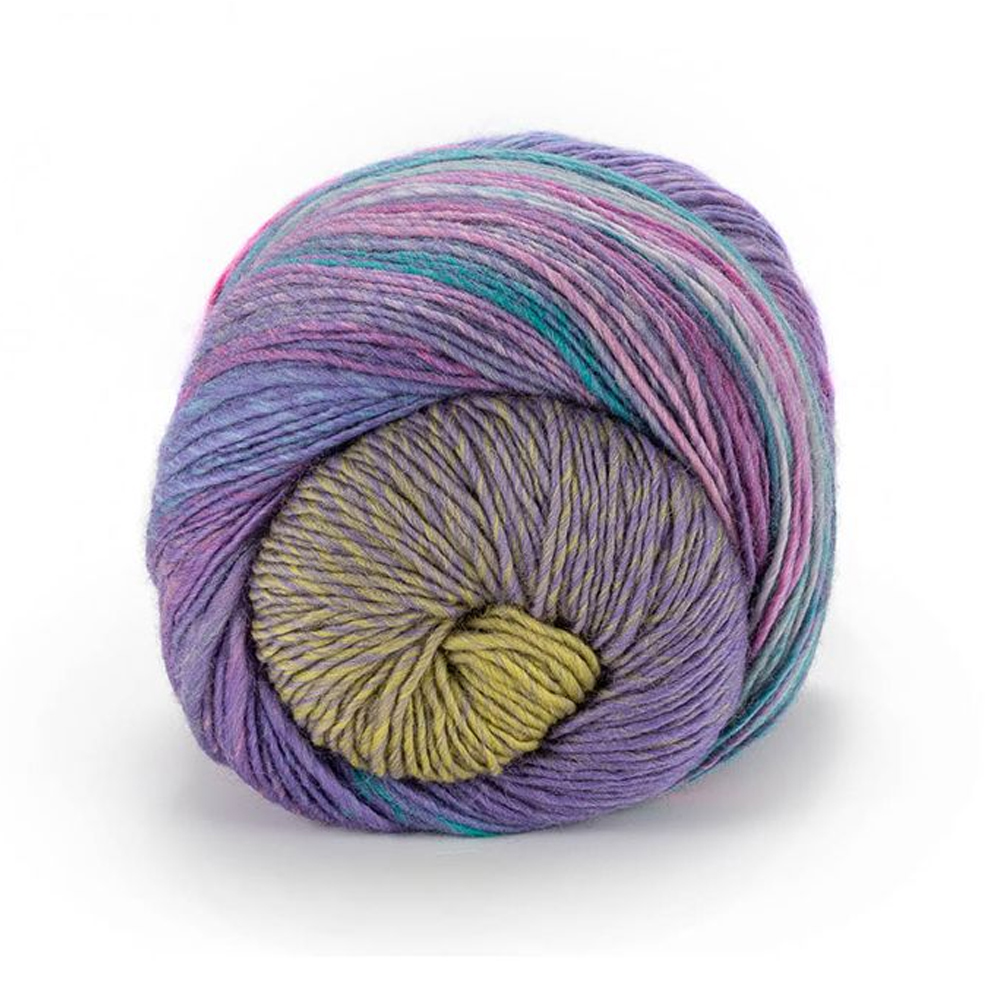 laines du nord poema color - violet/olive/teal (704) - 150gr (450mt) | 1pc