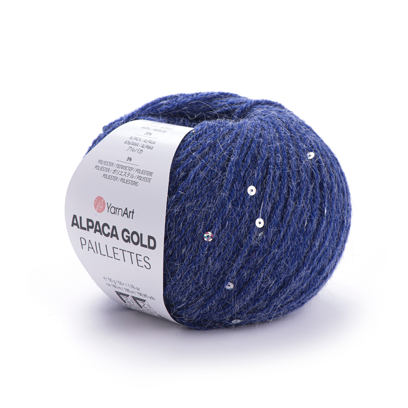 yarnart alpaca gold paillettes - bluette (9313) - 50gr (180mt) | 1pc