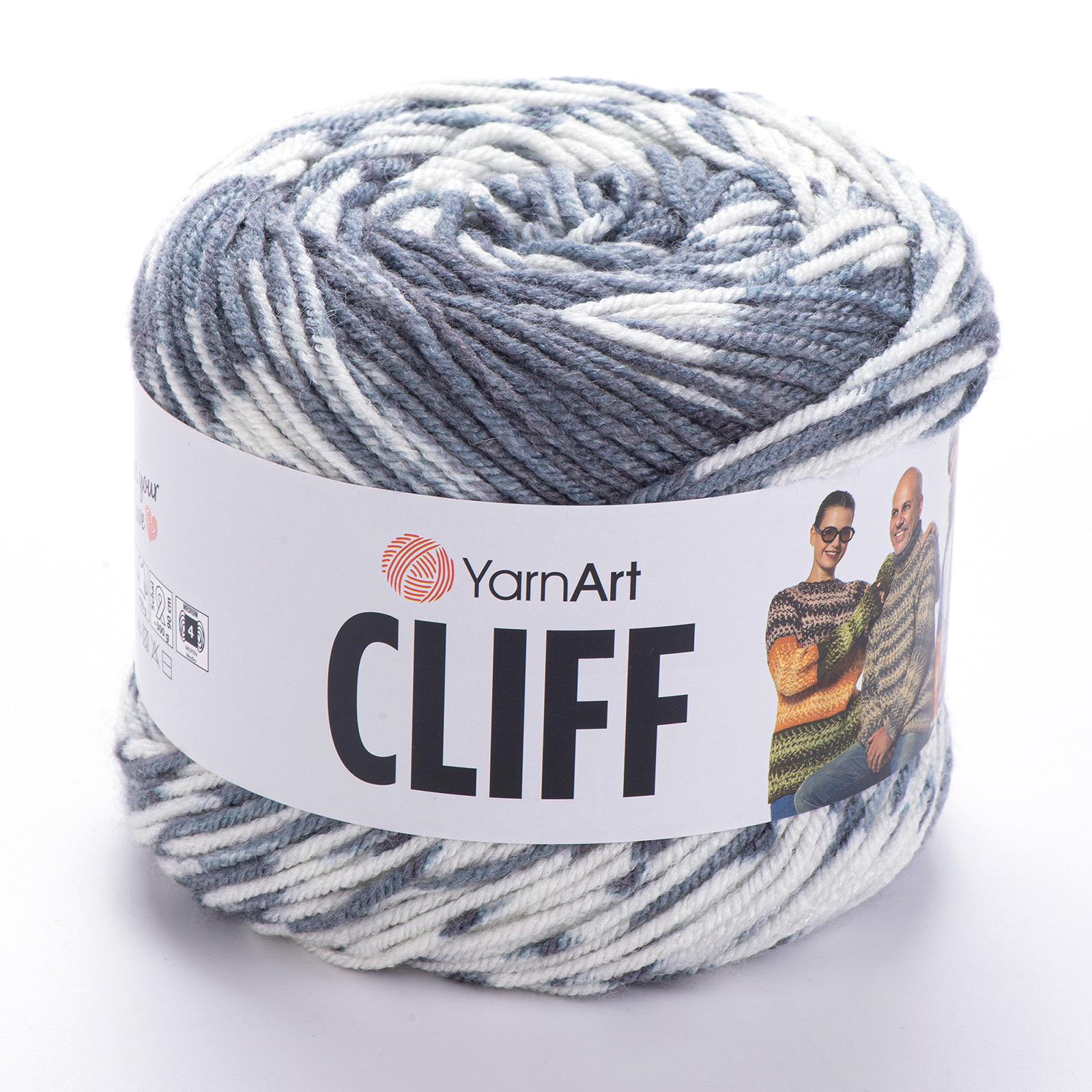 yarnart cliff - grey (8301) - 150gr (245mt) | 1pc