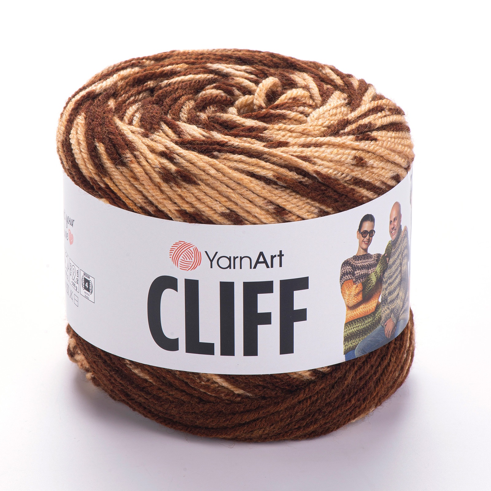 yarnart cliff - brown (8313) - 150gr (245mt) | 1pc