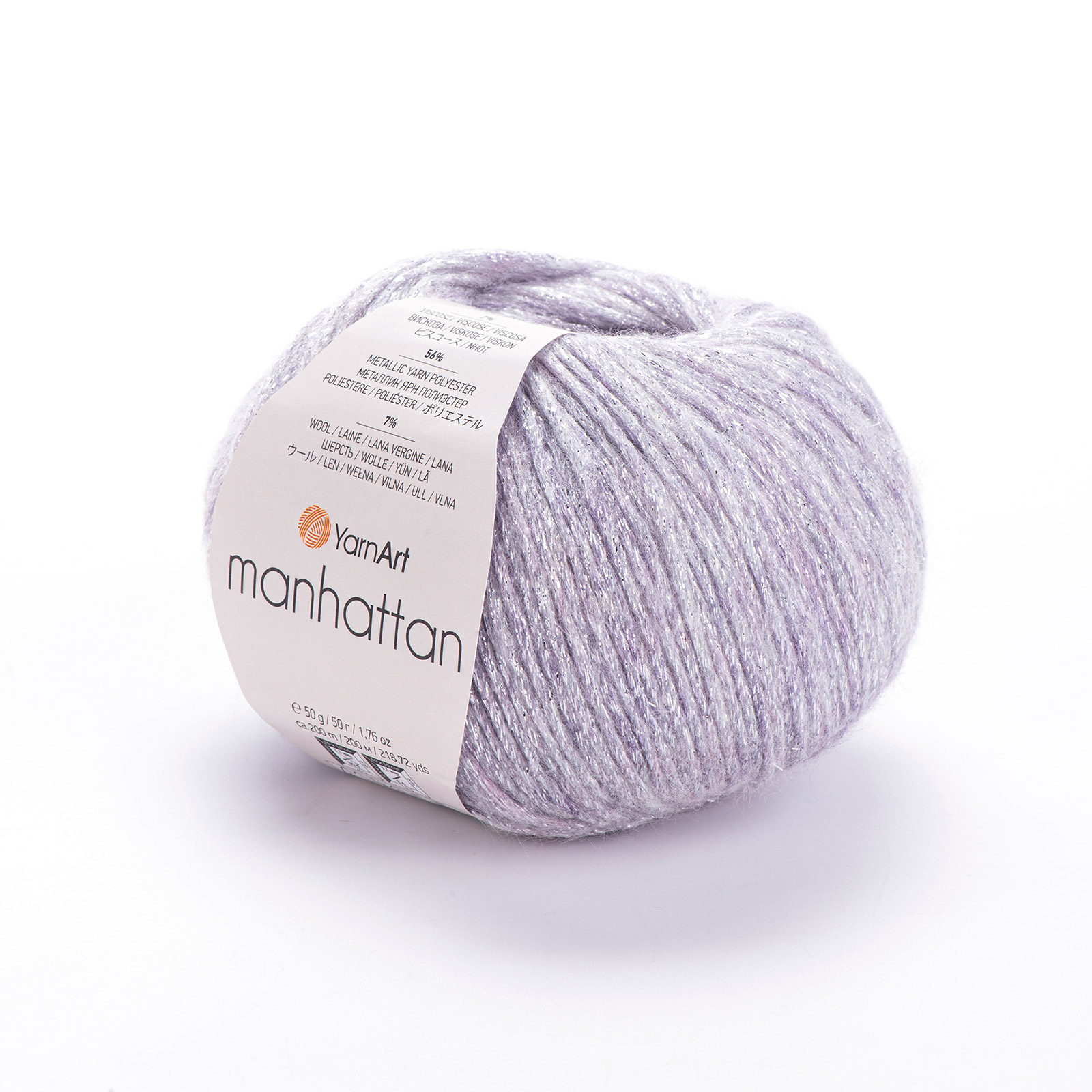 yarnart manhattan - white silver (910) - 50gr (200mt) | 1pc