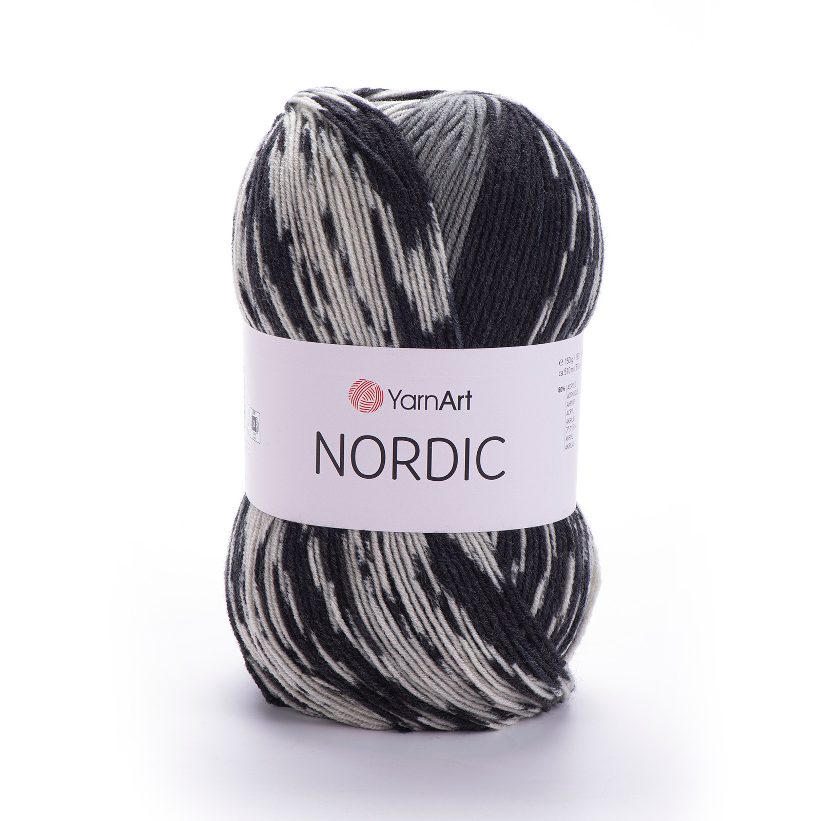 yarnart nordic - grey scale (650) - 150gr (510mt) | 1pc