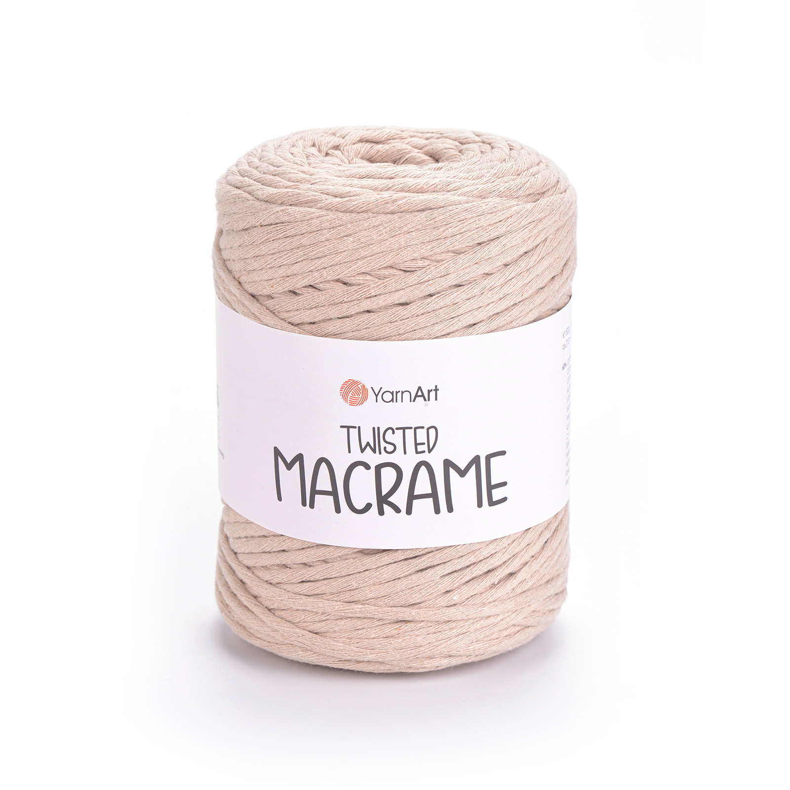 yarnart twisted macramè 5mm - sand (768) - 500gr (210mt) | 1st