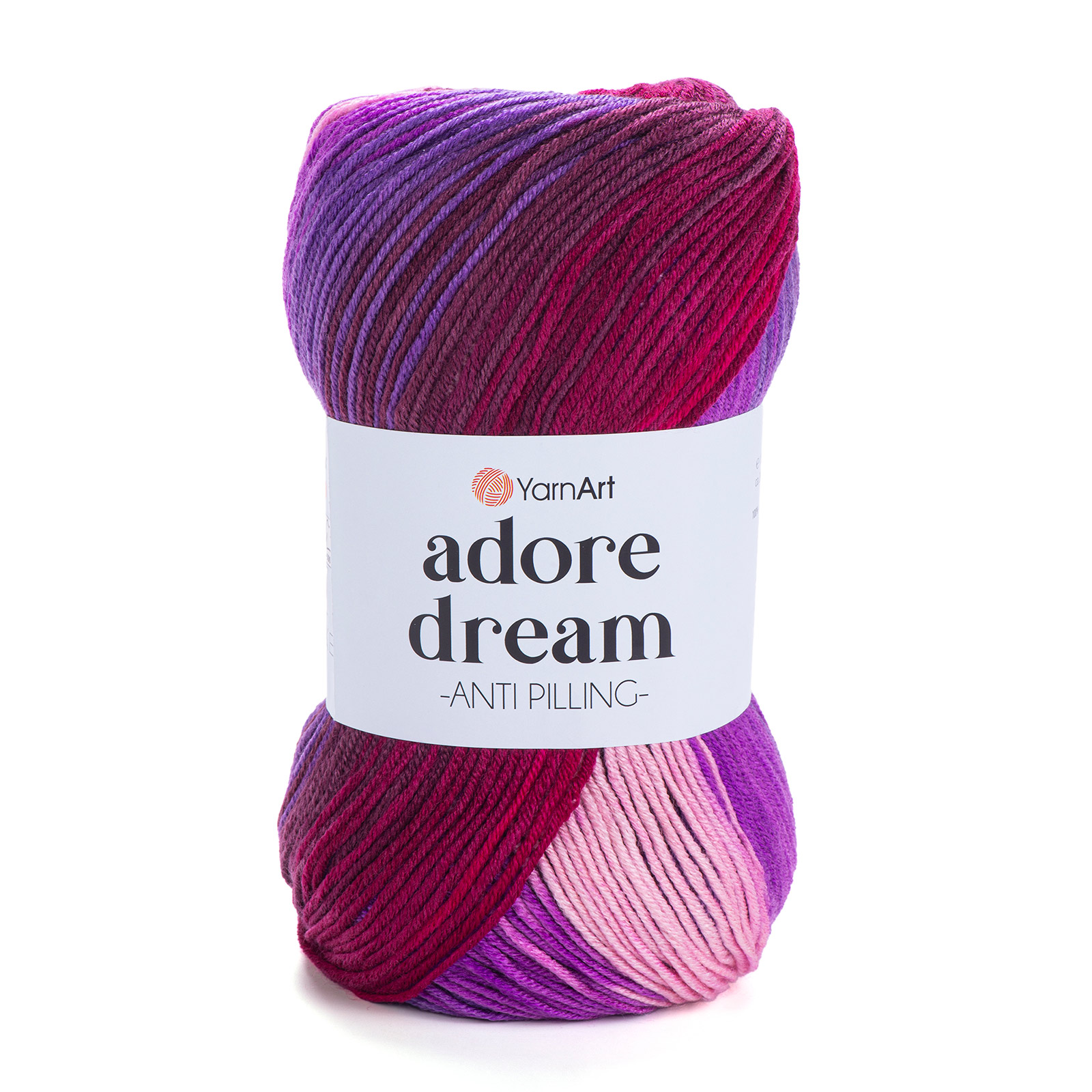yarnart adore dream - bordeaux/pink/purple (1071) - 100gr (280mt) | 1pc