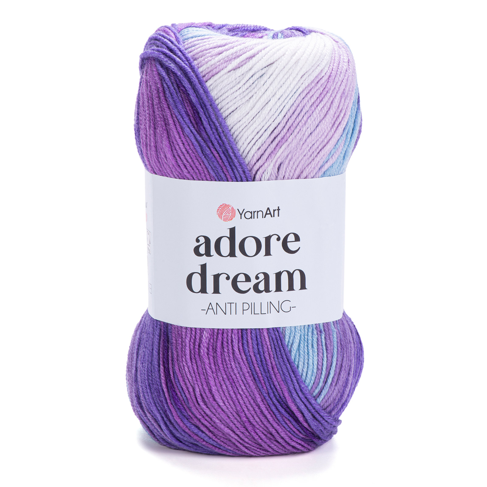 yarnart adore dream - violett/weiß/flieder (1056) - 100gr (280mt) | 1st