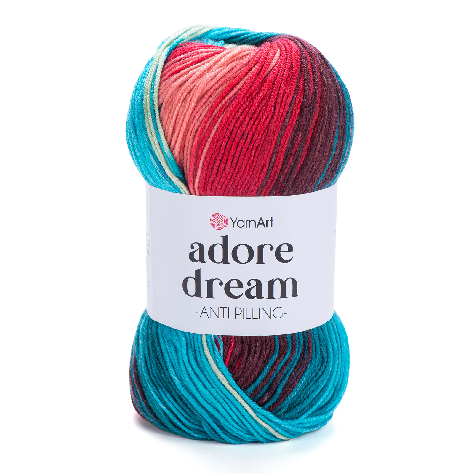 yarnart adore dream - fuchsia/rosa/hellblau (1061) - 100gr (280mt) | 1st