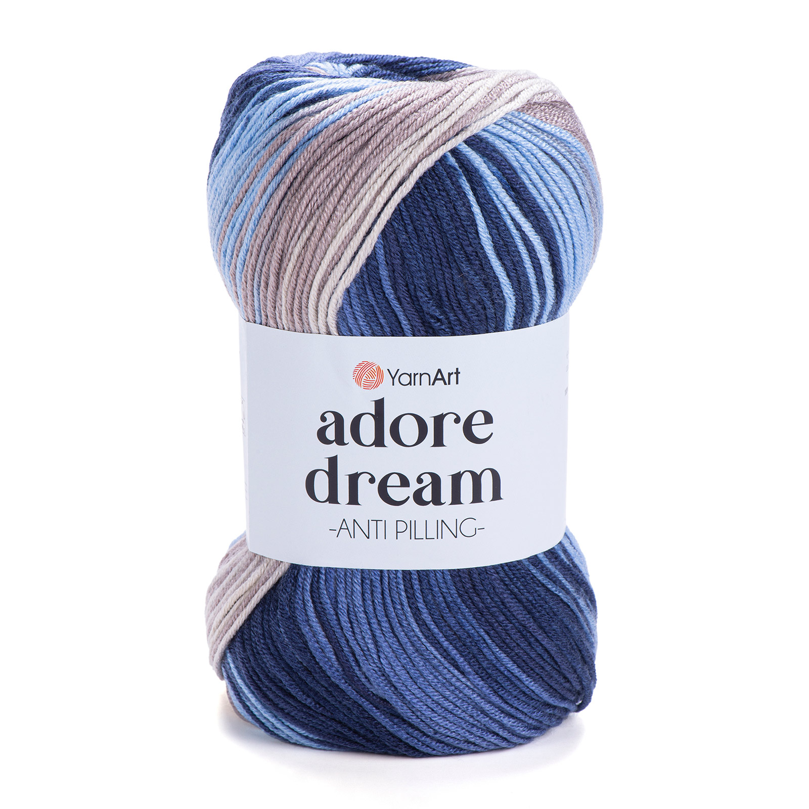 yarnart adore dream - blue/sky blue/beige (1073) - 100gr (280mt) | 1pc