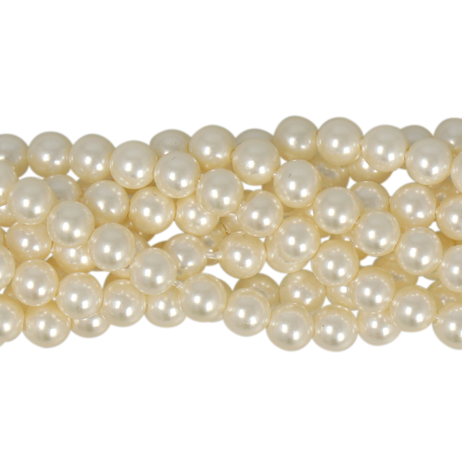 muschelkernperlen cream runde 4mm | strang 38/40cm