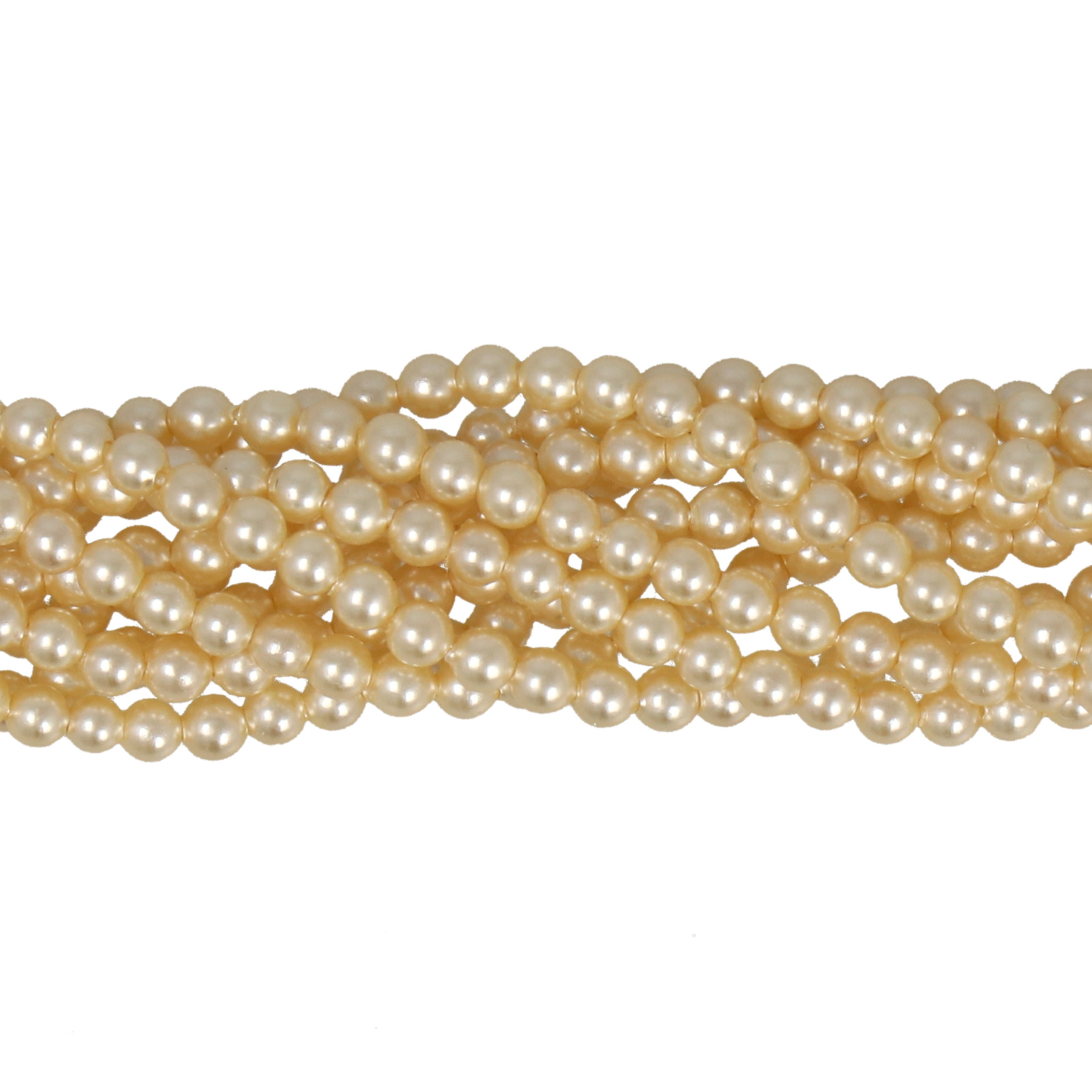 shell pearl beads gold round 2mm | 16-inch strand