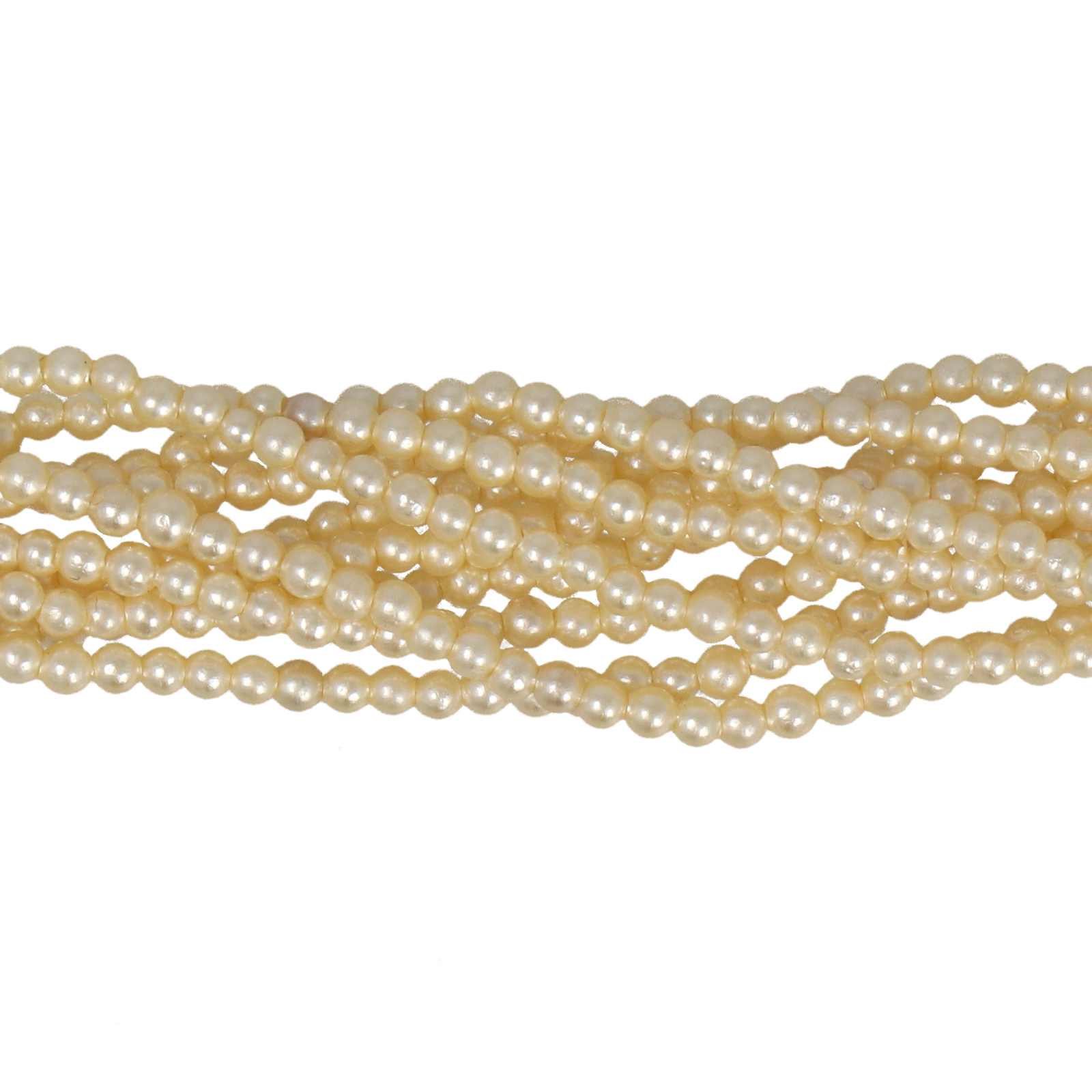 muschelkernperlen cream runde 2mm | strang 38/40cm