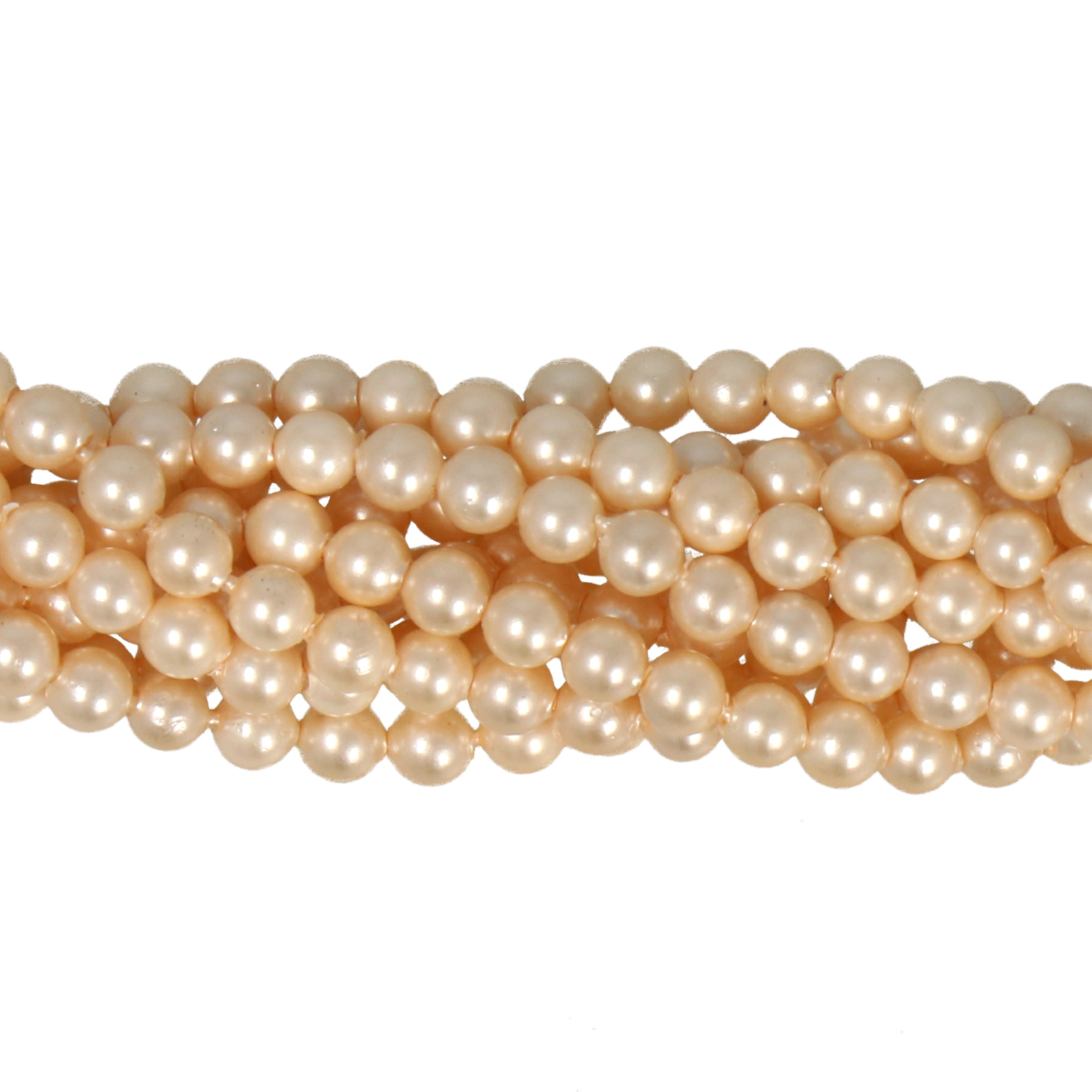 shell pearl beads creamrose round 3mm | 16-inch strand